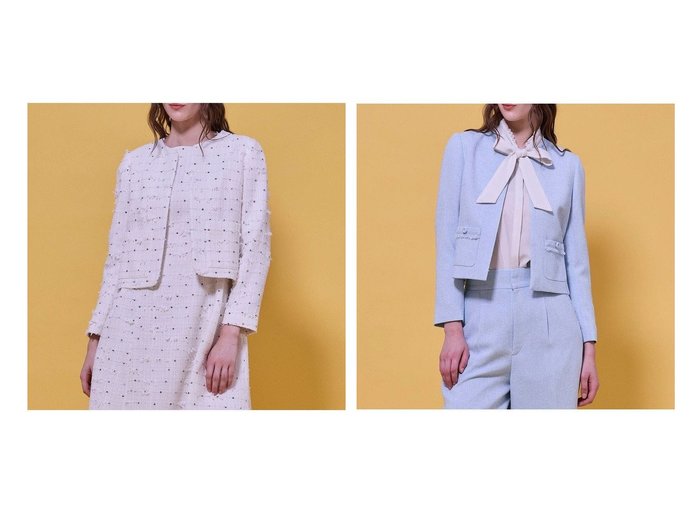 【スパンコールやツイードが上品に映えるHOLIDAYコレクションのエレガントなノーカラージャケット】TOCCA(トッカ)通販 おすすめ人気トレンドファッション通販アイテム 人気、トレンドファッション・服の通販 founy(ファニー) ファッション Fashion レディースファッション Fashion for Women アウター Coat / Outerwear Collection レディースジャケット・軽アウター Jackets ノーカラージャケット / シンプル上品コーデ Collarless Jackets エレガント 上品 Elegant コンパクト Compact, Small Size ジャケット Jacket, Outerwear スパンコール Sequins, Sequin Embellishment セットアップ Set-Up, Coordinated Outfit ドレス Dress, One-Piece バランス Balance, Style Balance フラワー Flower, Floral フレア Flare, Flared 夏 Summer S/S・春夏 SS, Spring/Summer, Warm Season A/W・秋冬 Autumn/Winter |ID:crp329100000225972