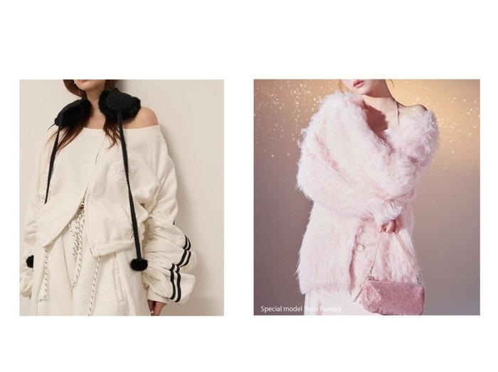 【華やかなシャギーカーディガンとスポーティなオフショルロゴプルオーバー】SNIDEL(スナイデル)通販
 おすすめ人気トレンドファッション通販アイテム 人気、トレンドファッション・服の通販 founy(ファニー) ファッション Fashion レディースファッション Fashion for Women トップス・カットソー Cut & Sew Tops カジュアルプルオーバー・ニットトップス Pullovers & Knit Tops / Casual Pullovers カーディガン・羽織り Layered Style Cardigans ウェーブ Wavy Pattern ヴィンテージ Vintage Style ギャザー Gathered, Ruffled コラボ Collaboration, Collab ショルダー Shoulder, Shoulder Strap スウェット / スエット Sweatshirt, Sweatwear ストレート Straight, Straight Cut スポーツ Sports, Activewear スポーティ Sporty, Casual Athletic セットアップ Set-Up, Coordinated Outfit 人気 Popular, Best Seller バランス Balance, Style Balance フェミニン Feminine, Girly フロント Front, Front Design ワンポイント One Point, Statement Accent おすすめ Recommended / Our Picks アクリル Acrylic Material スクエア Square, Square Shape スマート Smart, Elegant フェザーヤーン Feather Yarn, Fluffy Yarn エレガント 上品 Elegant |ID:crp329100000225989