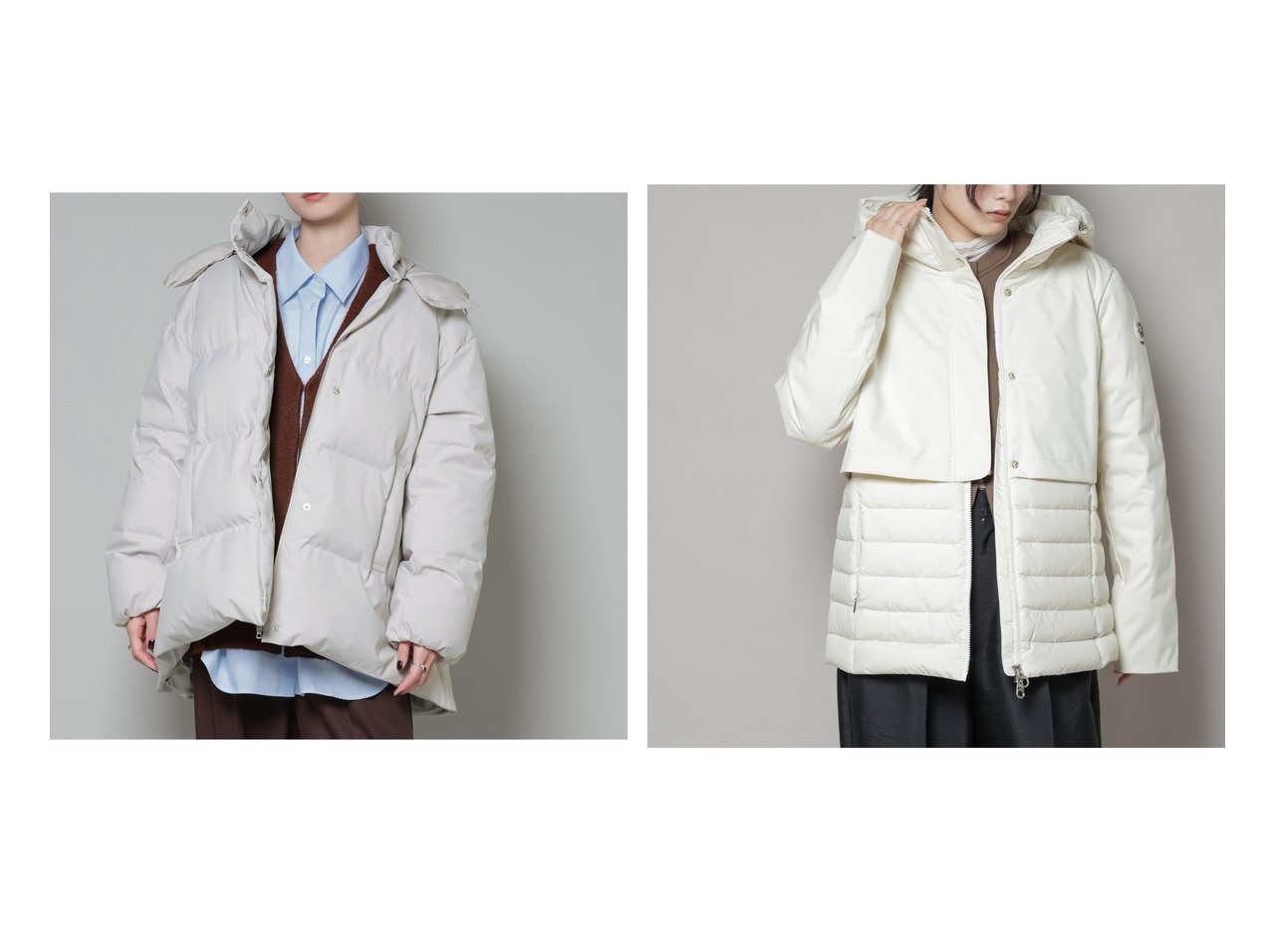 【Aラインのミドル丈ダウン&異素材デザインのCASABLANCA】nano universe(ナノ・ユニバース)通販
 おすすめ人気トレンドファッション通販アイテム インテリア・キッズ・メンズ・レディースファッション・服の通販 founy(ファニー) 　ファッション　Fashion　レディースファッション　Fashion for Women　アウター　Coat / Outerwear Collection　コート・ロングコート・ピーコート　Long Coats, Peacoats & More　ダウンジャケット・軽量ダウン　Warm & Lightweight Down Jackets　アクセサリー　Fashion Accessories　コンパクト　Compact, Small Size　ダウン　Down, Puffer　時計　Watch, Wristwatch　フェザー　Feather, Feather Detail　フレア　Flare, Flared　ミドル　Middle Length, Mid Height　ワイド　Wide, Wide Fit　A/W・秋冬　Autumn/Winter　アウトレット　Outlet / Clearance　おすすめ　Recommended / Our Picks　2025年　2025　2025-2026秋冬・A/W　Autumn/Winter 2025–26 AW25–26　グレー系　Gray　ベージュ系　Beige　ブラック系　Black　ブラウン系　Brown　グリーン系　Green　イエロー系　Yellow　|ID:crp329100000225996