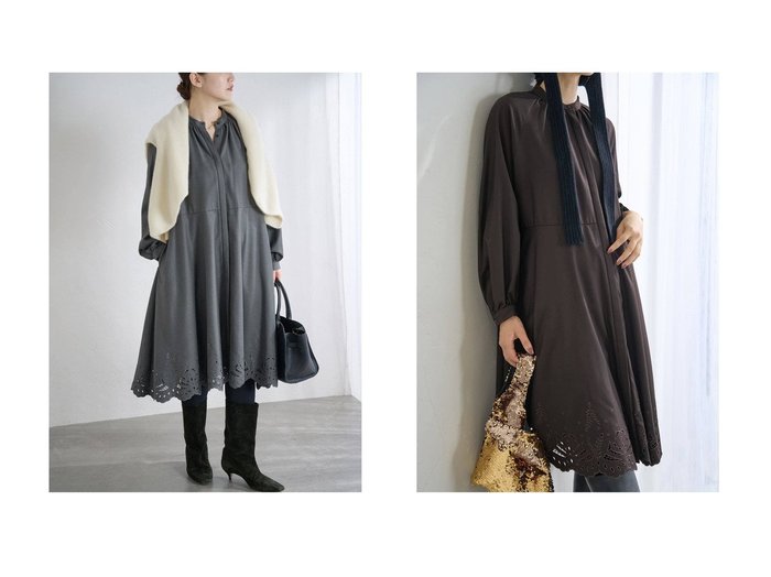 【刺繍とサテンが上品に映えるエンブロイダードティアードレス】IENA(イエナ)の通販 おすすめ人気トレンドファッション通販アイテム 人気、トレンドファッション・服の通販 founy(ファニー) ファッション Fashion レディースファッション Fashion for Women ワンピース Dresses フォーマル・パーティードレス・結婚式用ドレス Elegant & Casual Dresses 2025年 2025 2025-2026秋冬・A/W Autumn/Winter 2025–26 AW25–26 サテン Satin, Glossy Fabric スマート Smart, Elegant エレガント 上品 Elegant |ID:crp329100000226002