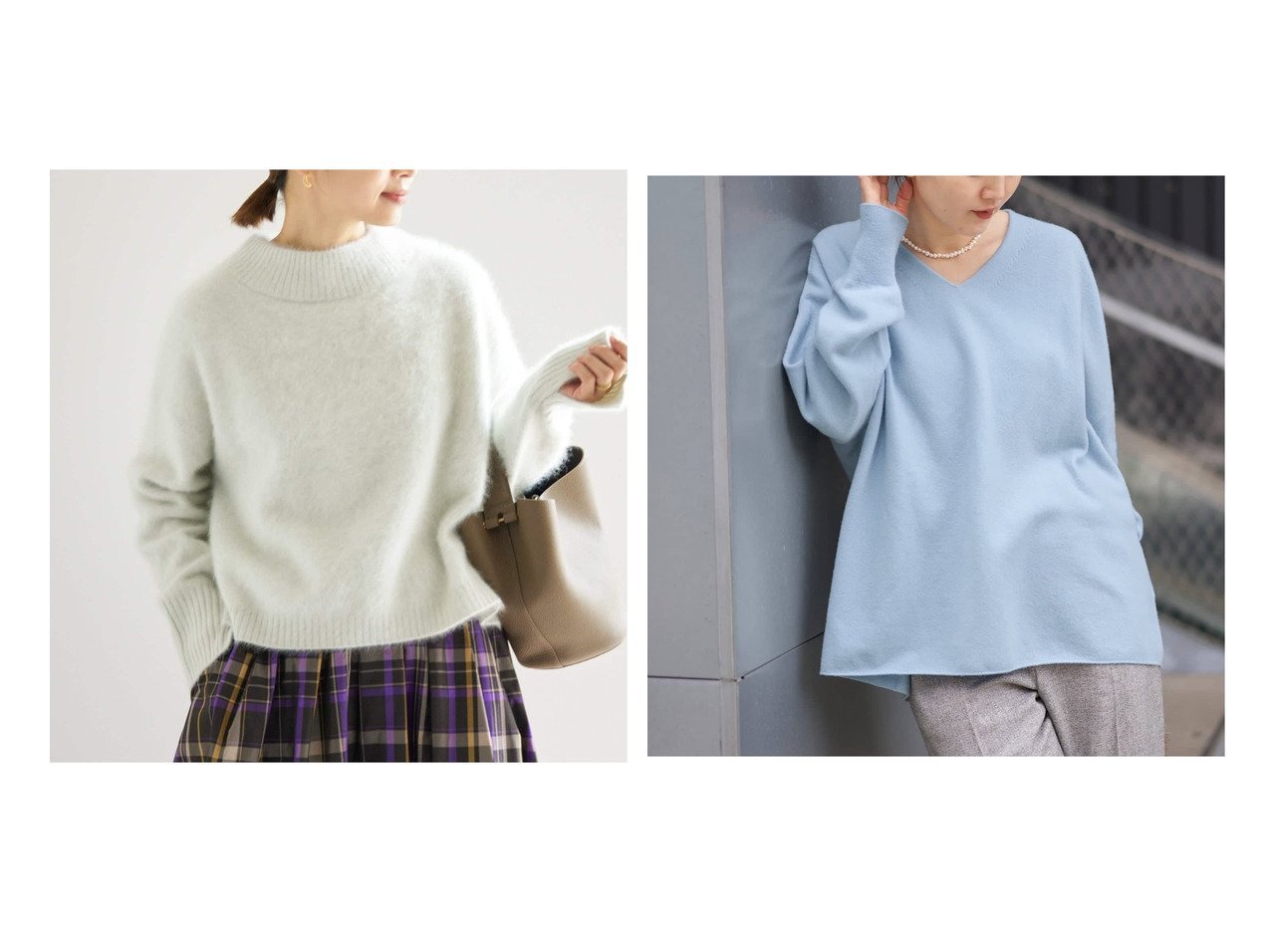 【ふわりと軽やかなFLUFFYプルオーバーとFineニュージーウールで叶う上質な秋冬ニット】IENA(イエナ)の通販 おすすめ人気トレンドファッション通販アイテム インテリア・キッズ・メンズ・レディースファッション・服の通販 founy(ファニー) 　ファッション　Fashion　レディースファッション　Fashion for Women　トップス・カットソー　Cut & Sew Tops　カジュアルプルオーバー・ニットトップス　Pullovers & Knit Tops / Casual Pullovers　2025年　2025　2025-2026秋冬・A/W　Autumn/Winter 2025–26 AW25–26　スリット　Slit, Slit Detail　フォックス　Fox, Fox Fur　フロント　Front, Front Design　ベスト　Vest, Waistcoat　定番　Standard, Basic Item　おすすめ　Recommended / Our Picks　インナー　Innerwear　ホールガーメント　WholeGarment, Seamless Knit　グレー系　Gray　ブルー系　Blue　|ID:crp329100000226003