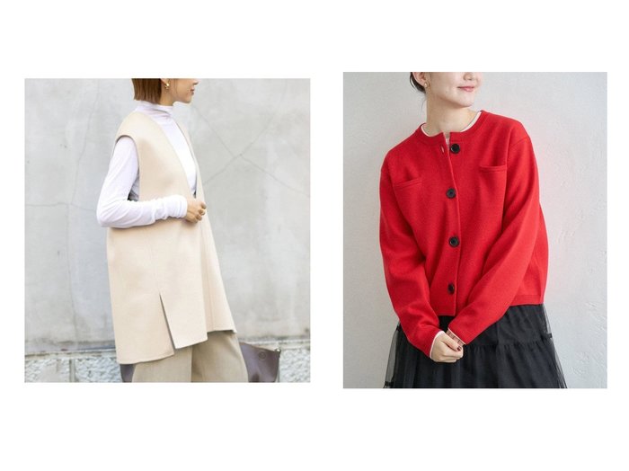 【スーパーファインスムースカーディガンとSuper160ダブルフェイスベストで上質に整える秋冬コーデ】IENA(イエナ)の通販 おすすめ人気トレンドファッション通販アイテム 人気、トレンドファッション・服の通販 founy(ファニー) ファッション Fashion レディースファッション Fashion for Women アウター Coat / Outerwear Collection トップス・カットソー Cut & Sew Tops ベスト&ジレ / 重ね着スタイル Vests & Gilets カーディガン・羽織り Layered Style Cardigans 今季 This Season, Current Season タートルネック Turtleneck, High Neck バランス Balance, Style Balance フォルム Silhouette, Form エレガント 上品 Elegant ビジネス 仕事 通勤 Business / Work / Commuting 2025年 2025 2025-2026秋冬・A/W Autumn/Winter 2025–26 AW25–26 カーディガン Cardigan, Knitwear トレンド Trend, Trending Now ポケット Pocket, Pocket Detail 定番 Standard, Basic Item |ID:crp329100000226004