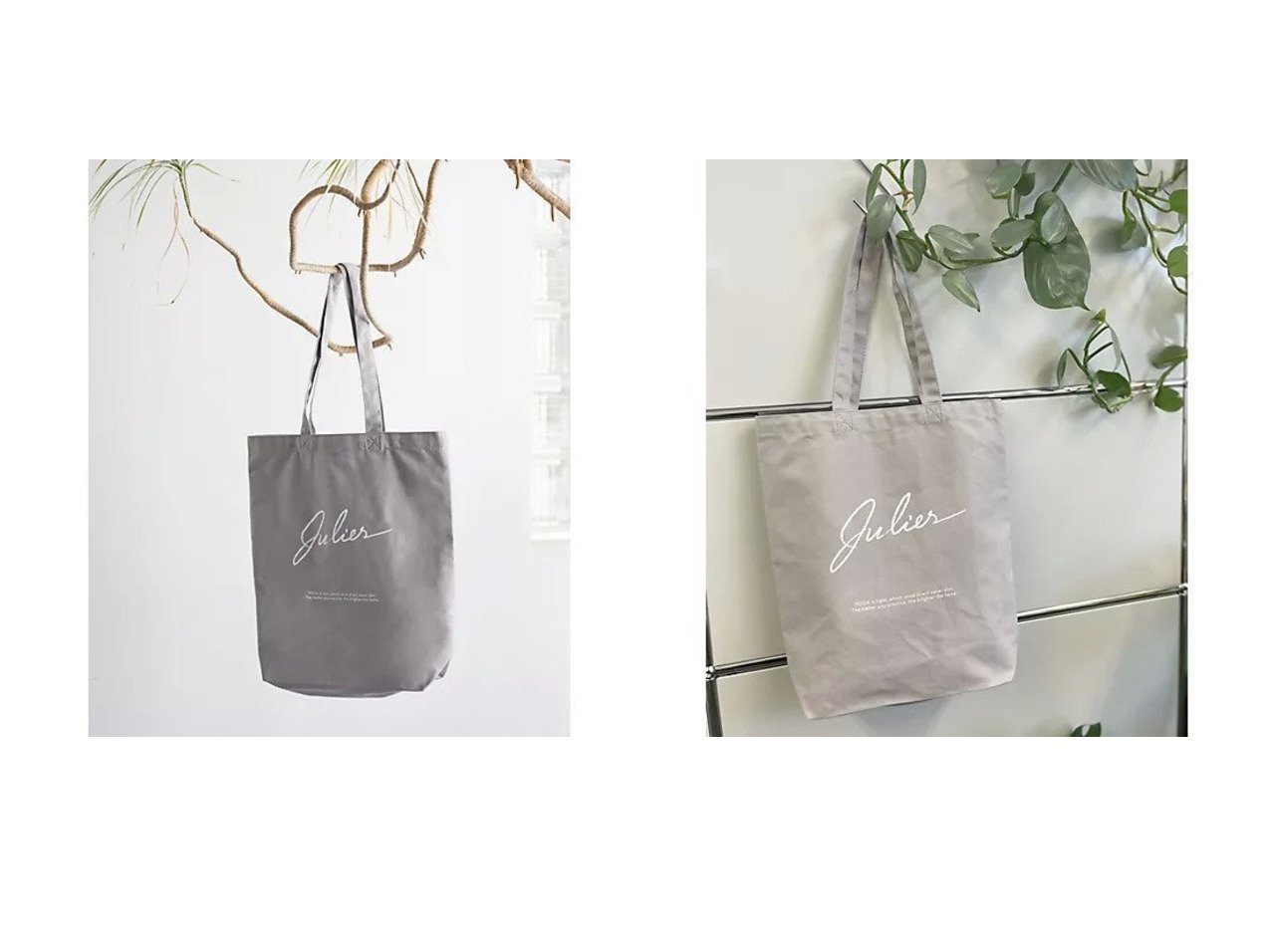 【ロゴとメッセージが上品な丈夫で折りたためるトートバッグ】Julier(ジュリエ)の通販 おすすめ人気トレンドファッション通販アイテム インテリア・キッズ・メンズ・レディースファッション・服の通販 founy(ファニー) 　ファッション　Fashion　レディースファッション　Fashion for Women　バッグ　Bags　コレクション　Collection, Seasonal Line　コンパクト　Compact, Small Size　ヨガ　Yoga, Yoga Wear　リラックス　Relax, Relaxed Fit　ギフト プレゼント　Gift / Present　グレー系　Gray　|ID:crp329100000226008