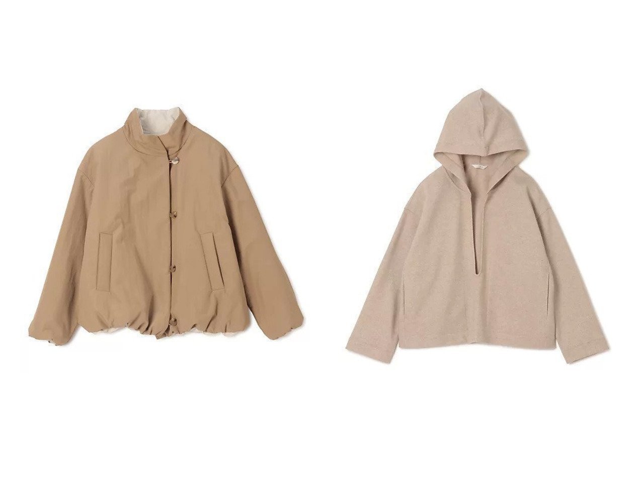 【軽やかなウールジャージフーディやリバーシブルのパディングブルゾン】PLAIN PEOPLE(プレインピープル)の通販 おすすめ人気トレンドファッション通販アイテム インテリア・キッズ・メンズ・レディースファッション・服の通販 founy(ファニー) 　ファッション　Fashion　レディースファッション　Fashion for Women　アウター　Coat / Outerwear Collection　ブルゾンジャケット・スポーティアウター　Blouson Jackets　スウェット / スエット　Sweatshirt, Sweatwear　タイプライター　Typewriter Fabric, Crisp Cotton　ブルゾン　Blouson, Bomber Jacket　リバーシブル　Reversible, Two-Sided　軽量　Lightweight, Ultra Light　バランス　Balance, Style Balance　メランジ　Melange, Mixed Yarn　冬　Winter / This Winter　ブラック系　Black　ベージュ系　Beige　グレー系　Gray　|ID:crp329100000226027