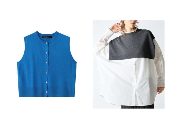 【着まわし自在のクロップドベストと季節感を添えるショートポンチョ】mizuiro ind(ミズイロ インド)の通販 おすすめ人気トレンドファッション通販アイテム 人気、トレンドファッション・服の通販 founy(ファニー) ファッション Fashion レディースファッション Fashion for Women トップス・カットソー Cut & Sew Tops ニット Knit Tops & Sweaters ベスト&ジレ / 重ね着スタイル Vests & Gilets カジュアルプルオーバー・ニットトップス Pullovers & Knit Tops / Casual Pullovers シンプル Simple, Minimal トレンド Trend, Trending Now ハイネック High Neck, Mock Neck ベスト Vest, Waistcoat 再入荷 Restock / Back in Stock |ID:crp329100000226044