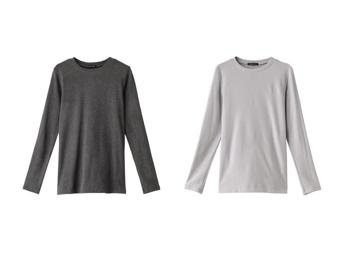 【シンプルで着まわしやすいクルーネックロングスリーブTシャツ】mizuiro ind(ミズイロ インド)の通販 おすすめ人気トレンドファッション通販アイテム 人気、トレンドファッション・服の通販 founy(ファニー) 　ファッション　Fashion　レディースファッション　Fashion for Women　トップス・カットソー　Cut & Sew Tops　シャツ・ブラウス・オフィスカジュアル　Elegant Blouses & Button-Ups　ロングTシャツ・Tシャツ　Longline T-Shirts & Tees　カットソー・ベーシックTシャツ　Cut-and-Sewn Tops / Stretch Tees & Basics　なめらか　Smooth, Silky Texture　インナー　Innerwear　シンプル　Simple, Minimal　スリーブ　Sleeve, Long Sleeve / Short Sleeve　ベーシック　Basic, Essential　ロング　Long, Long-Length　再入荷　Restock / Back in Stock　|ID:crp329100000226051