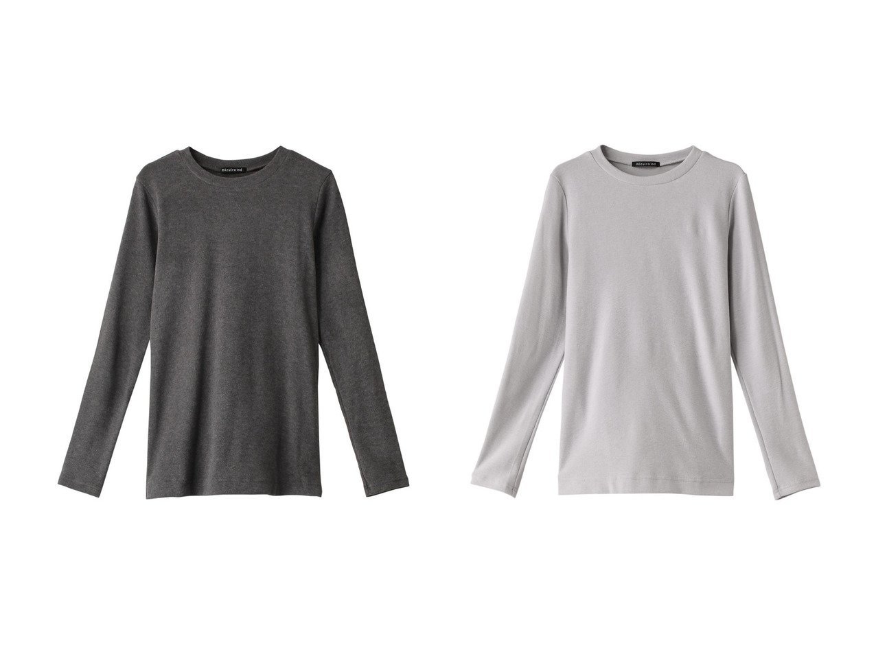 【シンプルで着まわしやすいクルーネックロングスリーブTシャツ】mizuiro ind(ミズイロ インド)の通販 おすすめ人気トレンドファッション通販アイテム インテリア・キッズ・メンズ・レディースファッション・服の通販 founy(ファニー) 　ファッション　Fashion　レディースファッション　Fashion for Women　トップス・カットソー　Cut & Sew Tops　シャツ・ブラウス・オフィスカジュアル　Elegant Blouses & Button-Ups　ロングTシャツ・Tシャツ　Longline T-Shirts & Tees　カットソー・ベーシックTシャツ　Cut-and-Sewn Tops / Stretch Tees & Basics　なめらか　Smooth, Silky Texture　インナー　Innerwear　シンプル　Simple, Minimal　スリーブ　Sleeve, Long Sleeve / Short Sleeve　ベーシック　Basic, Essential　ロング　Long, Long-Length　再入荷　Restock / Back in Stock　ホワイト系　White　グレー系　Gray　ブラック系　Black　|ID:crp329100000226051