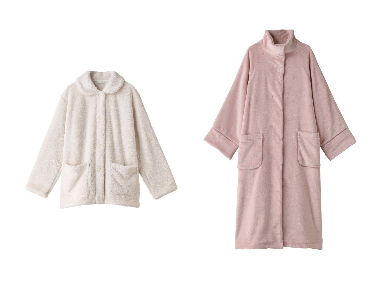 【ふんわりシャギー素材が心地よく秋冬のリラックスタイムに活躍するトップとガウン】KID BLUE(キッドブルー)の通販 おすすめ人気トレンドファッション通販アイテム インテリア・キッズ・メンズ・レディースファッション・服の通販 founy(ファニー) 　ファッション　Fashion　レディースファッション　Fashion for Women　トップス・カットソー　Cut & Sew Tops　ワンピース　Dresses　おすすめ　Recommended / Our Picks　セットアップ　Set-Up, Coordinated Outfit　パジャマ　Pajamas, Sleepwear　フェミニン　Feminine, Girly　リラックス　Relax, Relaxed Fit　再入荷　Restock / Back in Stock　A/W・秋冬　Autumn/Winter　長袖　Long Sleeve, Full Sleeve　なめらか　Smooth, Silky Texture　ガウン　Gown, Robe　スタンド　Stand Collar, Upright Stand　ロング　Long, Long-Length　イエロー系　Yellow　レッド系　Red　|ID:crp329100000226053