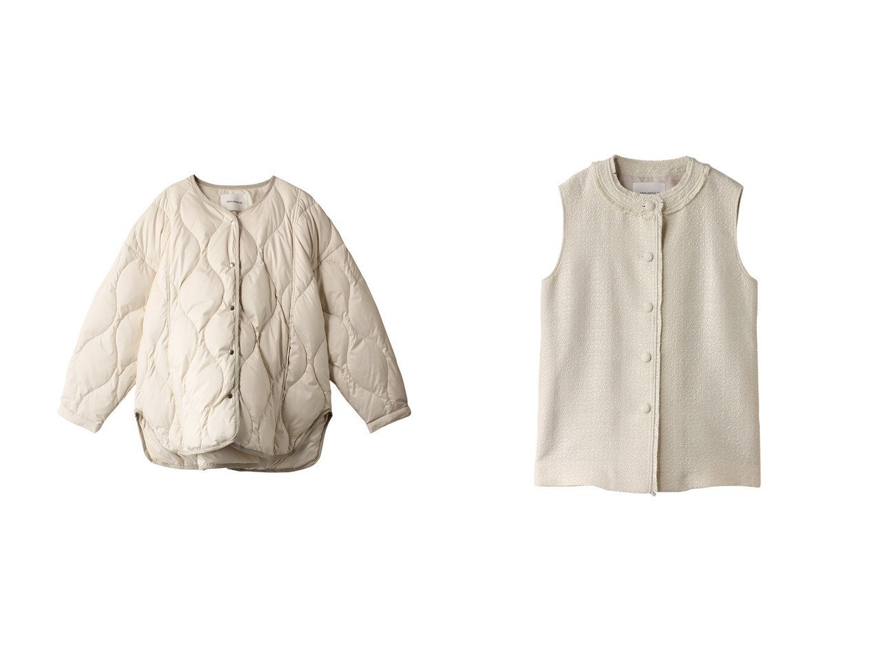 【ツイードジレと軽やかなキルティングジャケットで秋冬の装いをアップデート】MIDIUMISOLID(ミディウミソリッド)の通販 おすすめ人気トレンドファッション通販アイテム インテリア・キッズ・メンズ・レディースファッション・服の通販 founy(ファニー) 　ファッション　Fashion　レディースファッション　Fashion for Women　アウター　Coat / Outerwear Collection　レディースジャケット・軽アウター　Jackets　キルティング　Quilted, Quilting　ジャケット　Jacket, Outerwear　ストール　Stole, Wrap　タートルネック　Turtleneck, High Neck　ダウン　Down, Puffer　バランス　Balance, Style Balance　リラックス　Relax, Relaxed Fit　再入荷　Restock / Back in Stock　ツイード　Twill, Twill Weave　デニム　Denim, Jeans Material　フリンジ　Fringe, Tassel　ベスト　Vest, Waistcoat　A/W・秋冬　Autumn/Winter　ベージュ系　Beige　ブラウン系　Brown　ブラック系　Black　|ID:crp329100000226057