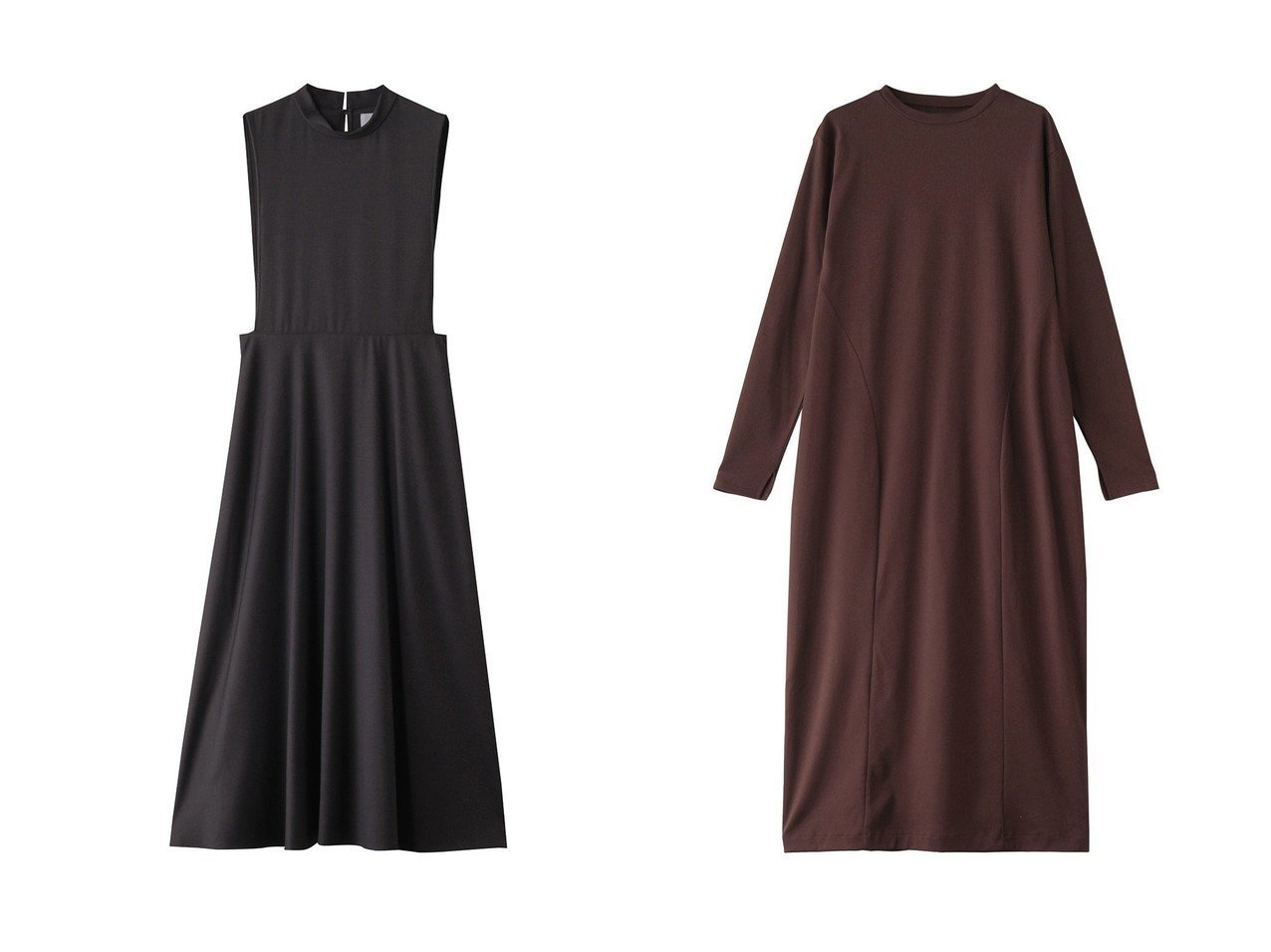 【上品なフレアとシルエット美で大人の魅力を引き立てるワンピース】MIDIUMISOLID(ミディウミソリッド)の通販 おすすめ人気トレンドファッション通販アイテム インテリア・キッズ・メンズ・レディースファッション・服の通販 founy(ファニー) 　ファッション　Fashion　レディースファッション　Fashion for Women　ワンピース　Dresses　チュニック　Tunic Tops & Dresses　アクセサリー　Fashion Accessories　シンプル　Simple, Minimal　ジャケット　Jacket, Outerwear　スリット　Slit, Slit Detail　チュニック　Tunic, Long Top　ノースリーブ　Sleeveless, No-Sleeve　フィット　Fit, Slim Fit　フォーマル　Formal, Dressy　フレア　Flare, Flared　ロング　Long, Long-Length　エレガント 上品　Elegant　再入荷　Restock / Back in Stock　グレー系　Gray　ブラック系　Black　|ID:crp329100000226060