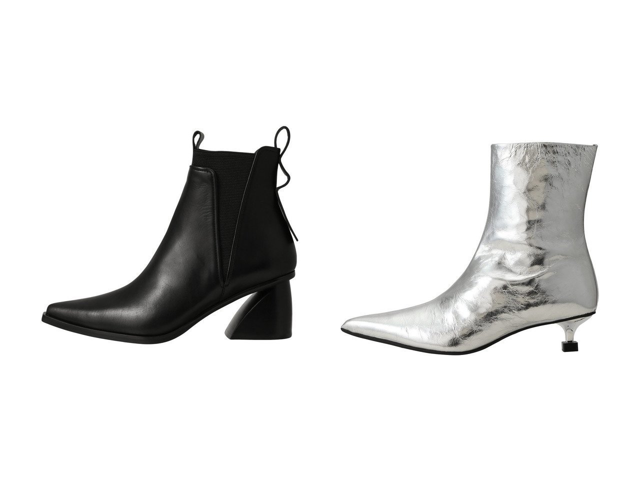 シャープなポインテッドトゥと個性的ヒールが洗練された足もとを演出する ph7+(ピアッカセッテ)の通販
 おすすめ人気トレンドファッション通販アイテム インテリア・キッズ・メンズ・レディースファッション・服の通販 founy(ファニー) 　ファッション　Fashion　レディースファッション　Fashion for Women　クール　Cool, Chic　ショート　Short, Short Length　シンプル　Simple, Minimal　フェミニン　Feminine, Girly　ポインテッド　Pointed Toe, Sharp Toe　マニッシュ　Mannish, Boyish　メタリック　Metallic, Shiny Finish　ブラック系　Black　グリーン系　Green　グレー系　Gray　ゴールド系　Gold　|ID:crp329100000226071