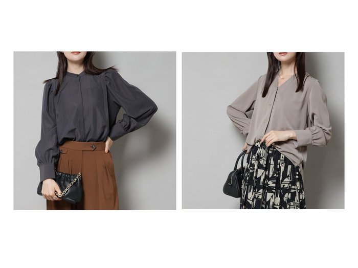 【ショルダーギャザーとVネックが映える上品ブラウス】nano universe(ナノ ユニバース)の通販 おすすめ人気トレンドファッション通販アイテム 人気、トレンドファッション・服の通販 founy(ファニー) ファッション Fashion レディースファッション Fashion for Women トップス・カットソー Cut & Sew Tops シャツ・ブラウス・オフィスカジュアル Elegant Blouses & Button-Ups Vネックトップス V-Neck Tops / V-Cut Neckline Shirts ウォッシャブル Machine Washable ヴィンテージ Vintage Style ギャザー Gathered, Ruffled 今季 This Season, Current Season ショルダー Shoulder, Shoulder Strap ジャケット Jacket, Outerwear スタンド Stand Collar, Upright Stand スラックス Slacks, Dress Pants エレガント 上品 Elegant 2025年 2025 2025-2026秋冬・A/W Autumn/Winter 2025–26 AW25–26 |ID:crp329100000226078