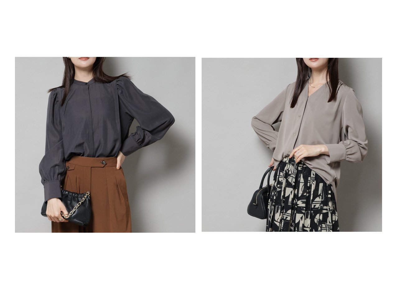 【ショルダーギャザーとVネックが映える上品ブラウス】nano universe(ナノ ユニバース)の通販 おすすめ人気トレンドファッション通販アイテム インテリア・キッズ・メンズ・レディースファッション・服の通販 founy(ファニー) 　ファッション　Fashion　レディースファッション　Fashion for Women　トップス・カットソー　Cut & Sew Tops　シャツ・ブラウス・オフィスカジュアル　Elegant Blouses & Button-Ups　Vネックトップス　V-Neck Tops / V-Cut Neckline Shirts　ウォッシャブル　Machine Washable　ヴィンテージ　Vintage Style　ギャザー　Gathered, Ruffled　今季　This Season, Current Season　ショルダー　Shoulder, Shoulder Strap　ジャケット　Jacket, Outerwear　スタンド　Stand Collar, Upright Stand　スラックス　Slacks, Dress Pants　エレガント 上品　Elegant　2025年　2025　2025-2026秋冬・A/W　Autumn/Winter 2025–26 AW25–26　ブルー系　Blue　ホワイト系　White　|ID:crp329100000226078