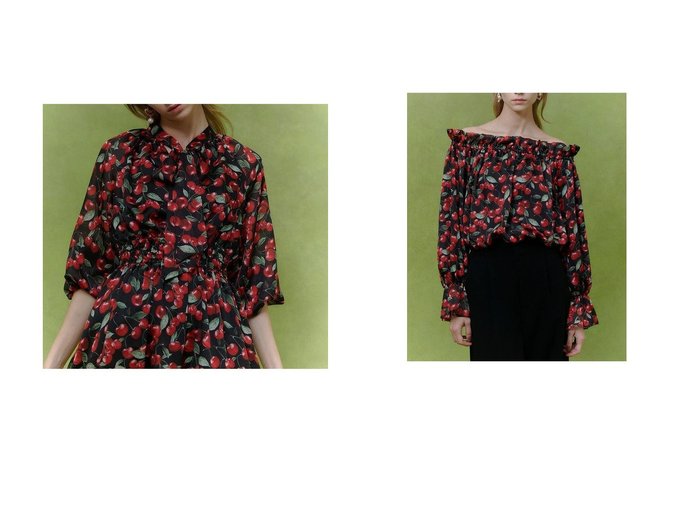 【チェリープリントが映える華やぎブラウス&ワンピース】アルアバイル(allureville)の通販 おすすめ人気トレンドファッション通販アイテム 人気、トレンドファッション・服の通販 founy(ファニー) ファッション Fashion レディースファッション Fashion for Women ワンピース Dresses チュニック Tunic Tops & Dresses トップス・カットソー Cut & Sew Tops シャツ・ブラウス・オフィスカジュアル Elegant Blouses & Button-Ups 2026年 2026 なめらか Smooth, Silky Texture サテン Satin, Glossy Fabric シャーリング Shirring, Ruched ジョーゼット Georgette, Semi-Sheer Fabric チェリー Cherry, Cherry Pattern チュニック Tunic, Long Top ブラウジング Blouson Silhouette, Cinched Waist プリント Print, Printed Pattern ベーシック Basic, Essential リボン Ribbon, Bow ロング Long, Long-Length 夏 Summer 春 Spring S/S・春夏 SS, Spring/Summer, Warm Season |ID:crp329100000226088