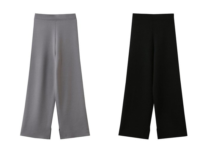【洗練シルエットで上品に着こなすストレートニットパンツ】スタニングルアー(STUNNING LURE)の通販 おすすめ人気トレンドファッション通販アイテム 人気、トレンドファッション・服の通販 founy(ファニー) ファッション Fashion レディースファッション Fashion for Women パンツ Pants & Trousers ストレート Straight, Straight Cut スリット Slit, Slit Detail エレガント 上品 Elegant 新作・新入荷 New Arrivals / New In A/W・秋冬 Autumn/Winter |ID:crp329100000226103
