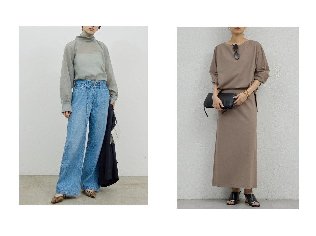 【こなれ感を叶えるベルトデニムと万能ポンチタイトスカート】GALLARDAGALANTE(ガリャルダガランテ)の通販 おすすめ人気トレンドファッション通販アイテム インテリア・キッズ・メンズ・レディースファッション・服の通販 founy(ファニー) 　ファッション　Fashion　レディースファッション　Fashion for Women　パンツ　Pants & Trousers　デニムパンツ・ジーンズ・美脚デニム　Denim Jeans & Pants　ベルト&ウエストマーク　Belts & Waist Accessories　スカート　Skirts　ロングスカート　Long Skirts / Maxi & Midi Skirts　スタイリッシュ　Stylish, Fashionable　デニム　Denim, Jeans Material　マニッシュ　Mannish, Boyish　エレガント 上品　Elegant　定番　Standard, Basic Item　新作・新入荷　New Arrivals / New In　グレー系　Gray　ブルー系　Blue　ブラック系　Black　|ID:crp329100000226141