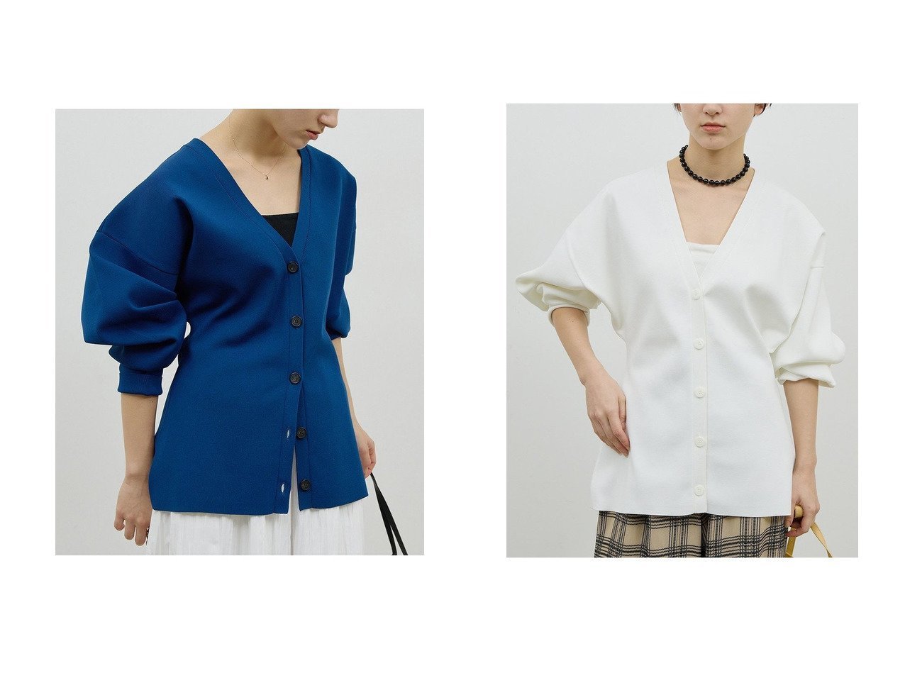 【美シルエットを演出するウエストシェイプカーディガン】GALLARDAGALANTE(ガリャルダガランテ)の通販 おすすめ人気トレンドファッション通販アイテム インテリア・キッズ・メンズ・レディースファッション・服の通販 founy(ファニー) 　ファッション　Fashion　レディースファッション　Fashion for Women　トップス・カットソー　Cut & Sew Tops　ニット　Knit Tops & Sweaters　カーディガン・羽織り　Layered Style Cardigans　なめらか　Smooth, Silky Texture　カーディガン　Cardigan, Knitwear　シェイプ　Shape, Slim Fit　シンプル　Simple, Minimal　フレア　Flare, Flared　ワイド　Wide, Wide Fit　新作・新入荷　New Arrivals / New In　ホワイト系　White　ブラック系　Black　ブルー系　Blue　|ID:crp329100000226142