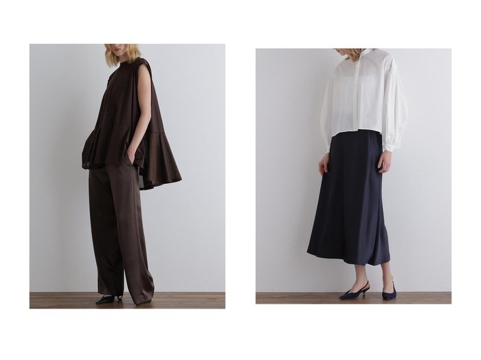 上品な艶としなやかな落ち感が際立つクラシックサテンスカート・サテンパンツのLE PHIL(ル フィル)の通販 おすすめ人気トレンドファッション通販アイテム 人気、トレンドファッション・服の通販 founy(ファニー) ファッション Fashion レディースファッション Fashion for Women パンツ Pants & Trousers スカート Skirts ロングスカート Long Skirts / Maxi & Midi Skirts サテン Satin, Glossy Fabric シンプル Simple, Minimal モダン Modern, Contemporary リラックス Relax, Relaxed Fit エレガント 上品 Elegant 新作・新入荷 New Arrivals / New In スタンダード Standard, Basic バランス Balance, Style Balance ロング Long, Long-Length 再入荷 Restock / Back in Stock |ID:crp329100000226160