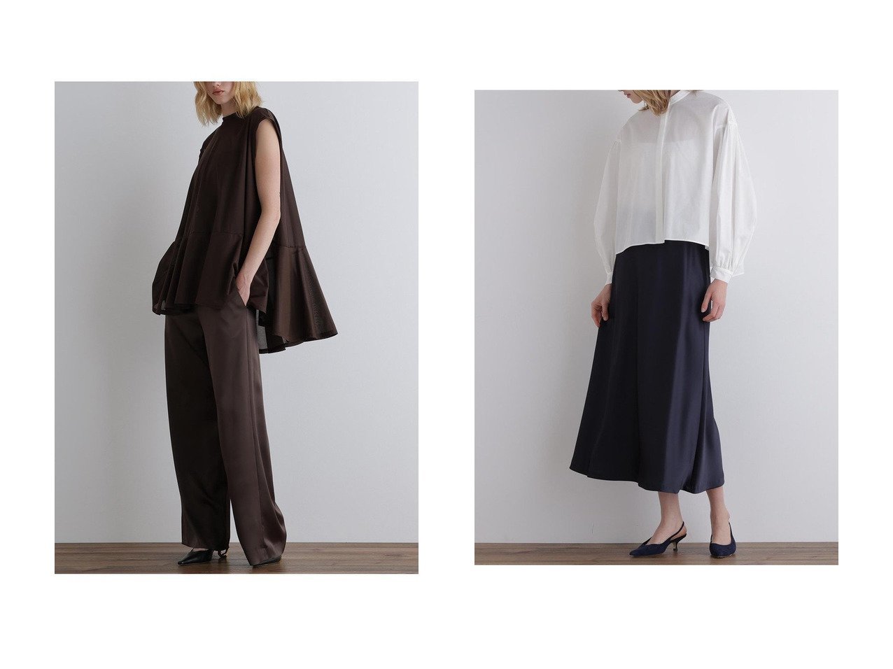 上品な艶としなやかな落ち感が際立つクラシックサテンスカート・サテンパンツのLE PHIL(ル フィル)の通販 おすすめ人気トレンドファッション通販アイテム インテリア・キッズ・メンズ・レディースファッション・服の通販 founy(ファニー) 　ファッション　Fashion　レディースファッション　Fashion for Women　パンツ　Pants & Trousers　スカート　Skirts　ロングスカート　Long Skirts / Maxi & Midi Skirts　サテン　Satin, Glossy Fabric　シンプル　Simple, Minimal　モダン　Modern, Contemporary　リラックス　Relax, Relaxed Fit　エレガント 上品　Elegant　新作・新入荷　New Arrivals / New In　スタンダード　Standard, Basic　バランス　Balance, Style Balance　ロング　Long, Long-Length　再入荷　Restock / Back in Stock　ブラック系　Black　グレー系　Gray　ベージュ系　Beige　ブラウン系　Brown　レッド系　Red　ブルー系　Blue　|ID:crp329100000226160