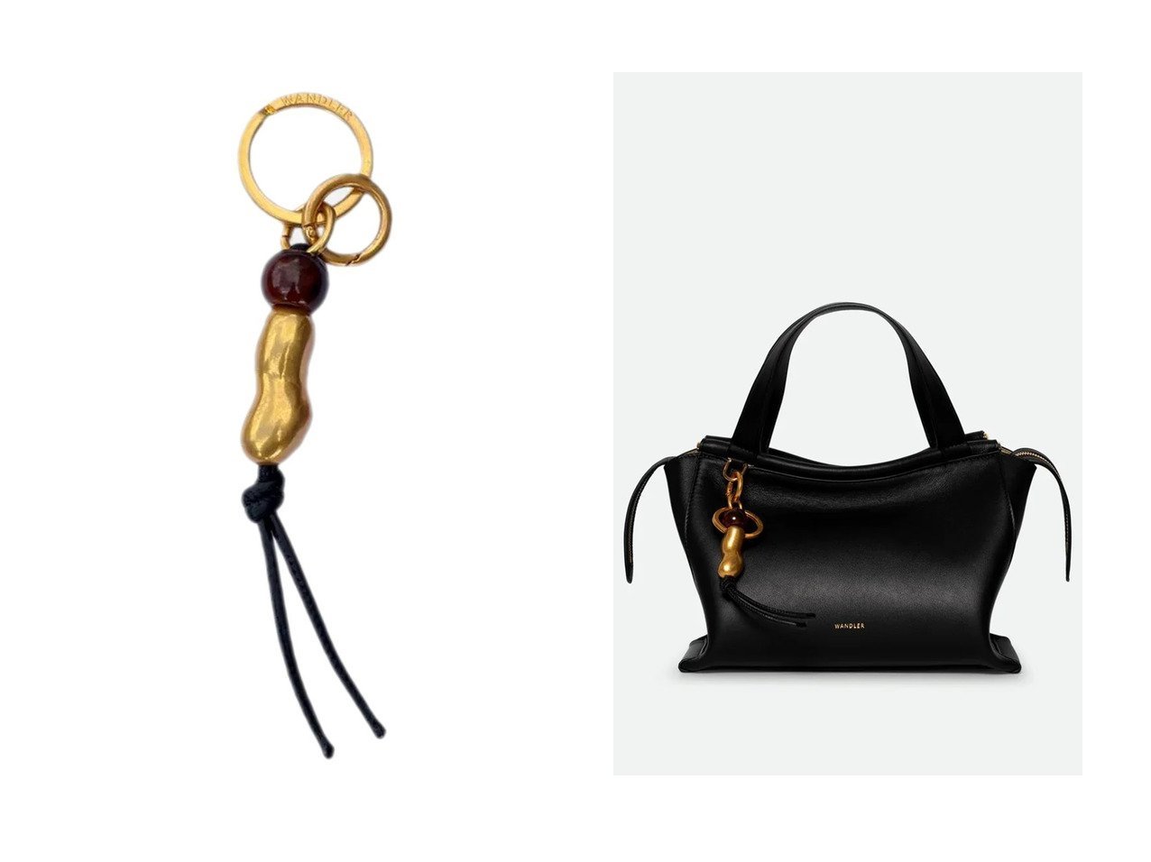 【ゴールドのピーナッツモチーフが映える 遊び心と個性を添えるBag Charm Peanut】WANDLER(ワンドラー)の通販 おすすめ人気トレンドファッション通販アイテム インテリア・キッズ・メンズ・レディースファッション・服の通販 founy(ファニー) 　ファッション　Fashion　レディースファッション　Fashion for Women　おすすめ　Recommended / Our Picks　キーホルダー　Keychain, Key Holder　チャーム　Charm, Pendant　モダン　Modern, Contemporary　モチーフ　Motif, Design Theme　ラップ　Wrap, Wrap Design　新作・新入荷　New Arrivals / New In　シルバー系　Silver　|ID:crp329100000226174