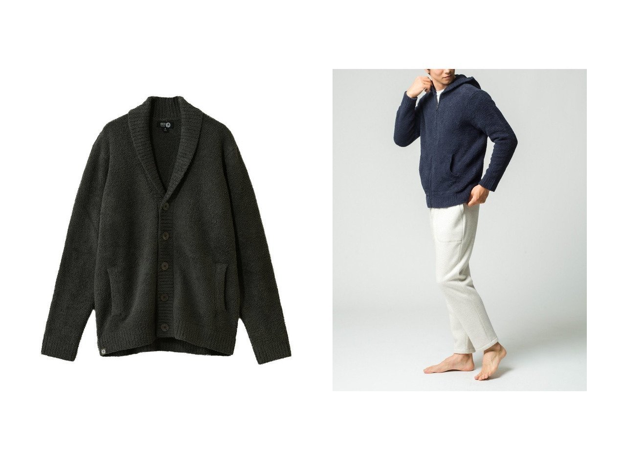 MEN【上質な素材感で日常に寄り添うコージーシックのフーディーとカーディガン 大人のためのリラックスウェア】BAREFOOT DREAMS(ベアフット ドリームズ)の通販 おすすめ人気トレンドファッション通販アイテム インテリア・キッズ・メンズ・レディースファッション・服の通販 founy(ファニー) 　ファッション　Fashion　メンズファッション　Fashion for Men　カーディガン　Cardigan, Knitwear　クラシック　Classic, Timeless Style　フィット　Fit, Slim Fit　モダン　Modern, Contemporary　新作・新入荷　New Arrivals / New In　グリーン系　Green　|ID:crp329100000226176