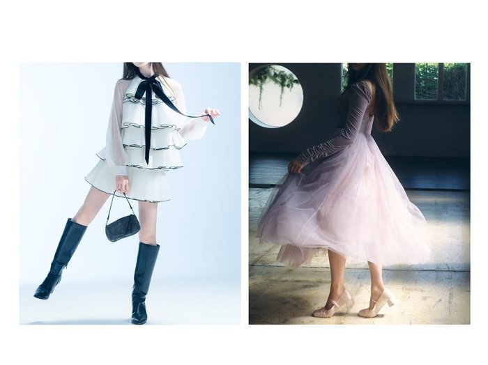 【ベロアとチュールが織りなすバレエコアなロングワンピースと華やかなティアードラッフルドレス】SNIDEL(スナイデル)の通販 おすすめ人気トレンドファッション通販アイテム 人気、トレンドファッション・服の通販 founy(ファニー) ファッション Fashion レディースファッション Fashion for Women ワンピース Dresses フォーマル・パーティードレス・結婚式用ドレス Elegant & Casual Dresses エレガント 上品 Elegant オケージョン Occasion Wear カフス Cuff Design シアー Sheer, See-Through ショート Short, Short Length スペシャル Special, Limited Edition スマート Smart, Elegant スリット Slit, Slit Detail ドッキング Docking, Mixed Material ドット Polka Dot, Dot Pattern ベルベット Velvet, Velvety ベロア Velour, Soft Velvet ラッフル Ruffle, Frill リボン Ribbon, Bow おすすめ Recommended / Our Picks |ID:crp329100000226194