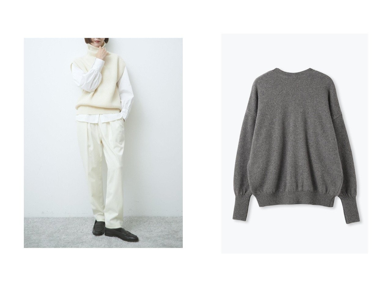 【前後で着られる2WAYカーディガンとシームレスな畦タートル 軽さと暖かさを備えた上質ニット】lelill(レリル)の通販 おすすめ人気トレンドファッション通販アイテム インテリア・キッズ・メンズ・レディースファッション・服の通販 founy(ファニー) 　ファッション　Fashion　レディースファッション　Fashion for Women　トップス・カットソー　Cut & Sew Tops　ニット　Knit Tops & Sweaters　カジュアルプルオーバー・ニットトップス　Pullovers & Knit Tops / Casual Pullovers　カーディガン・羽織り　Layered Style Cardigans　カットソー　Cut and Sewn Top　タートル　Turtleneck, Turtle Collar　タートルネック　Turtleneck, High Neck　トレンド　Trend, Trending Now　ホールガーメント　WholeGarment, Seamless Knit　冬　Winter / This Winter　新作・新入荷　New Arrivals / New In　畦　Ribbed Knit　カーディガン　Cardigan, Knitwear　フォックス　Fox, Fox Fur　ホワイト系　White　グレー系　Gray　ブルー系　Blue　|ID:crp329100000226203