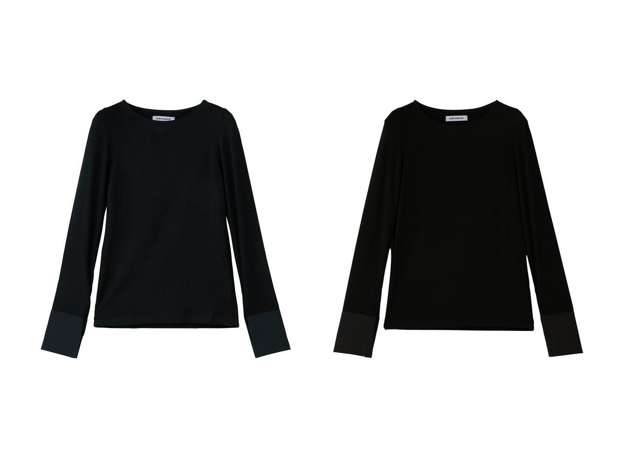 【カシミヤ混のしなやかさと切りっぱなしカフスが映える ほんのりモードなロングスリーブプルオーバー】THIRD MAGAZINE(サードマガジン)の通販 おすすめ人気トレンドファッション通販アイテム インテリア・キッズ・メンズ・レディースファッション・服の通販 founy(ファニー) 　ファッション　Fashion　レディースファッション　Fashion for Women　トップス・カットソー　Cut & Sew Tops　シャツ・ブラウス・オフィスカジュアル　Elegant Blouses & Button-Ups　ロングTシャツ・Tシャツ　Longline T-Shirts & Tees　カットソー・ベーシックTシャツ　Cut-and-Sewn Tops / Stretch Tees & Basics　2026年　2026　カフス　Cuff Design　シンプル　Simple, Minimal　スリーブ　Sleeve, Long Sleeve / Short Sleeve　ロング　Long, Long-Length　夏　Summer　春　Spring　S/S・春夏　SS, Spring/Summer, Warm Season　ブルー系　Blue　ブラック系　Black　|ID:crp329100000226227