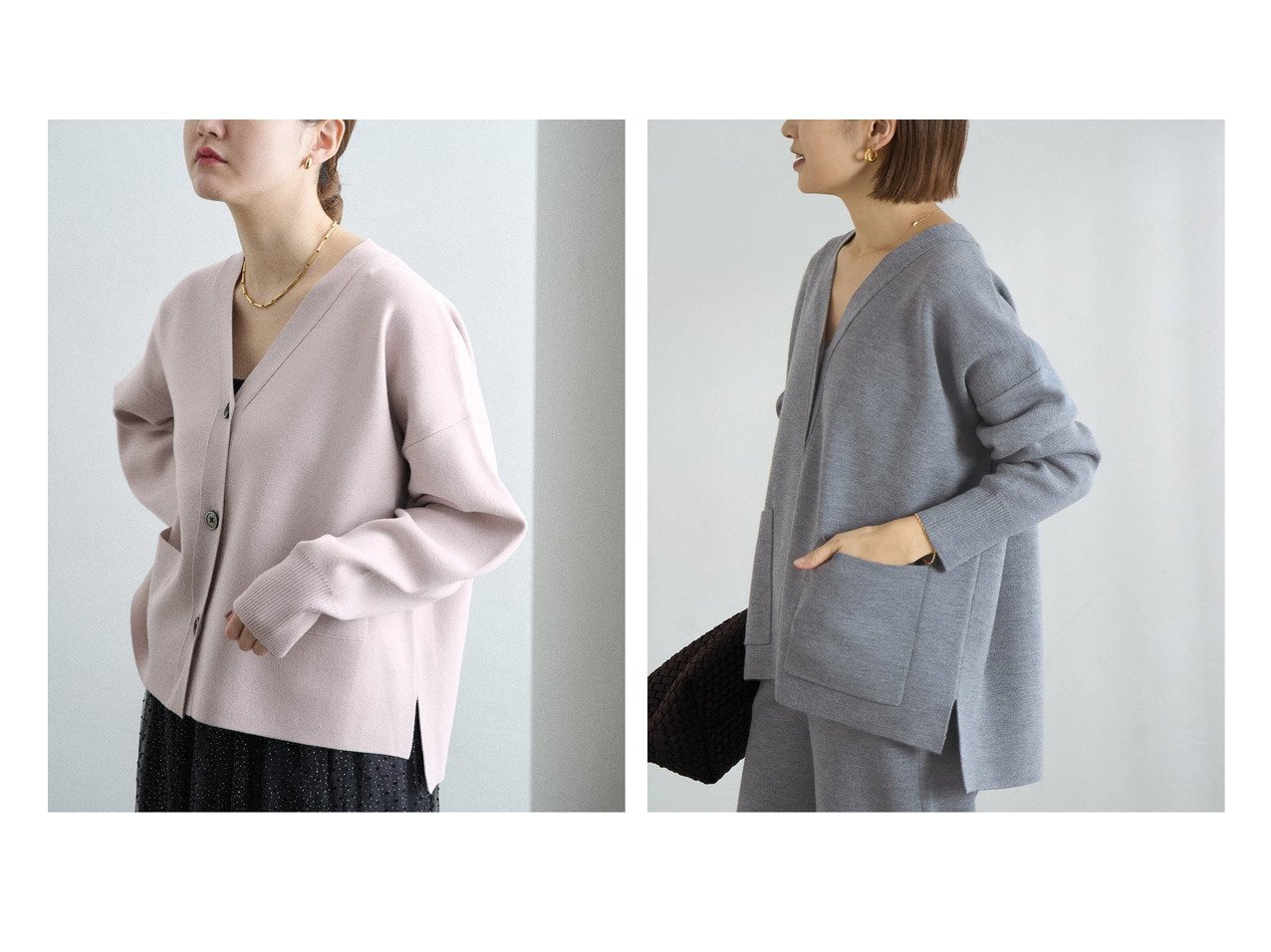 スーパーファインスムースのVネックミドルカーディガンとショートカーディガンで楽しむ軽やかで上品な定番ニット IENA(イエナ)の通販 おすすめ人気トレンドファッション通販アイテム インテリア・キッズ・メンズ・レディースファッション・服の通販 founy(ファニー) 　ファッション　Fashion　レディースファッション　Fashion for Women　トップス・カットソー　Cut & Sew Tops　カーディガン・羽織り　Layered Style Cardigans　Vネックトップス　V-Neck Tops / V-Cut Neckline Shirts　2025年　2025　2025-2026秋冬・A/W　Autumn/Winter 2025–26 AW25–26　おすすめ　Recommended / Our Picks　カーディガン　Cardigan, Knitwear　ショート　Short, Short Length　タートルネック　Turtleneck, High Neck　バランス　Balance, Style Balance　ボトム　Bottoms, Lower Wear　ポケット　Pocket, Pocket Detail　ロング　Long, Long-Length　ワイド　Wide, Wide Fit　人気　Popular, Best Seller　羽織　Haori, Light Jacket　シンプル　Simple, Minimal　セットアップ　Set-Up, Coordinated Outfit　デニム　Denim, Jeans Material　フロント　Front, Front Design　プリーツ　Pleats, Pleated　リラックス　Relax, Relaxed Fit　エレガント 上品　Elegant　ベージュ系　Beige　ブラウン系　Brown　レッド系　Red　グレー系　Gray　|ID:crp329100000226233