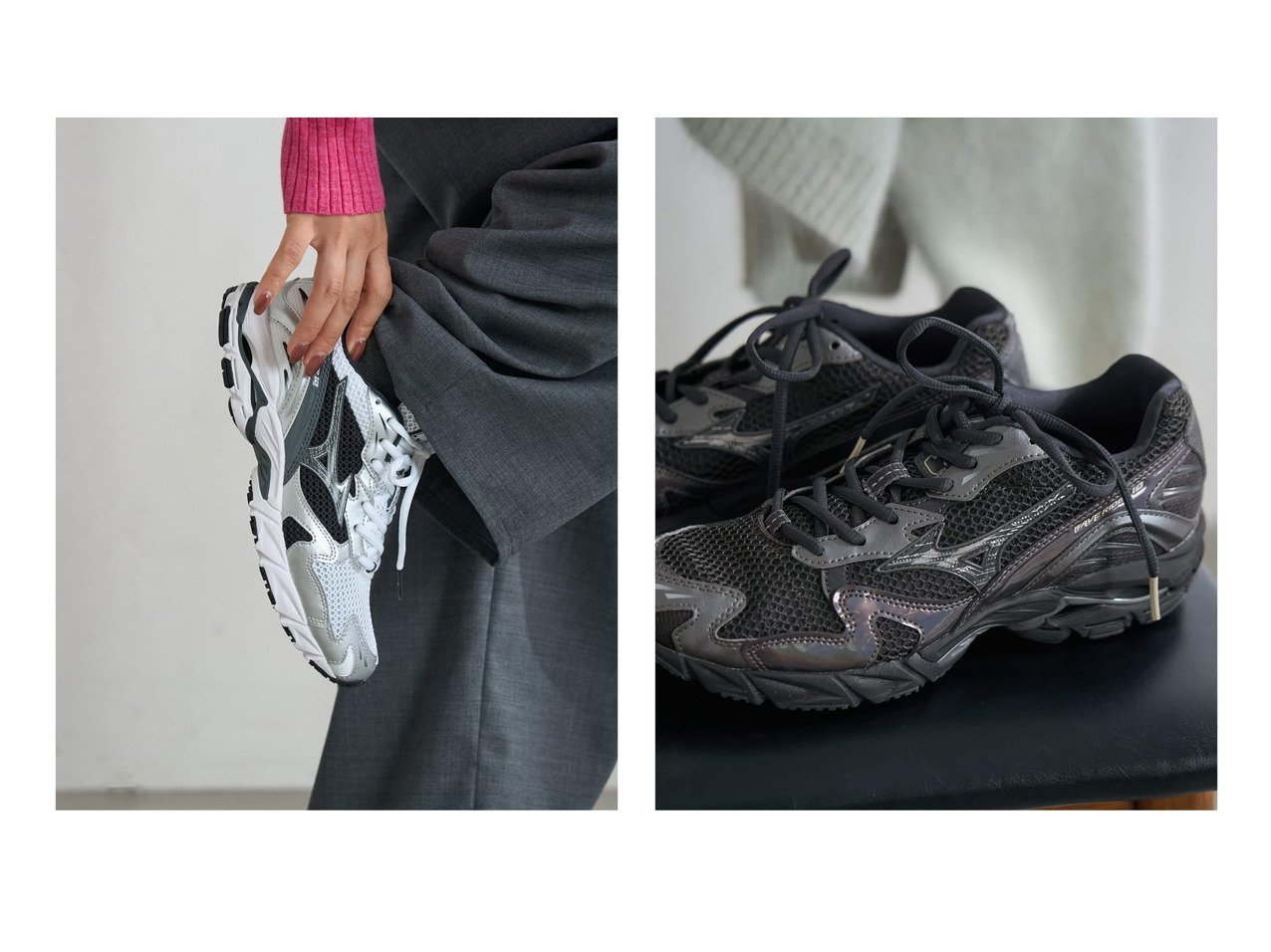 波形ソールが支えるクッション性と安定感を備えたWAVE RIDER 10スニーカー MIZUNO(ミズノ)の通販 おすすめ人気トレンドファッション通販アイテム インテリア・キッズ・メンズ・レディースファッション・服の通販 founy(ファニー) 　ファッション　Fashion　レディースファッション　Fashion for Women　ウェーブ　Wavy Pattern　クッション　Cushion, Throw Pillow　スニーカー　Sneakers, Trainers　スポーツ　Sports, Activewear　パフォーマンス　Performance, Active Function　ホワイト系　White　ブラック系　Black　|ID:crp329100000226235