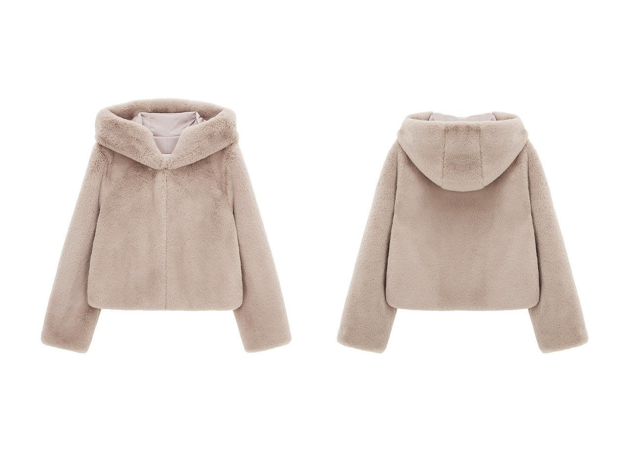 【柔らかなフェイクファーとビッグフードが印象的 寒い日も上品に着こなせるショートジャケット】Lemonplet(レモンプレット)の通販 おすすめ人気トレンドファッション通販アイテム インテリア・キッズ・メンズ・レディースファッション・服の通販 founy(ファニー) 　ファッション　Fashion　レディースファッション　Fashion for Women　アウター　Coat / Outerwear Collection　レディースジャケット・軽アウター　Jackets　ジャケット　Jacket, Outerwear　スタイリッシュ　Stylish, Fashionable　ビッグ　Big, Oversized　フェイクファー　Faux Fur, Imitation Fur　ポケット　Pocket, Pocket Detail　ベージュ系　Beige　|ID:crp329100000226269