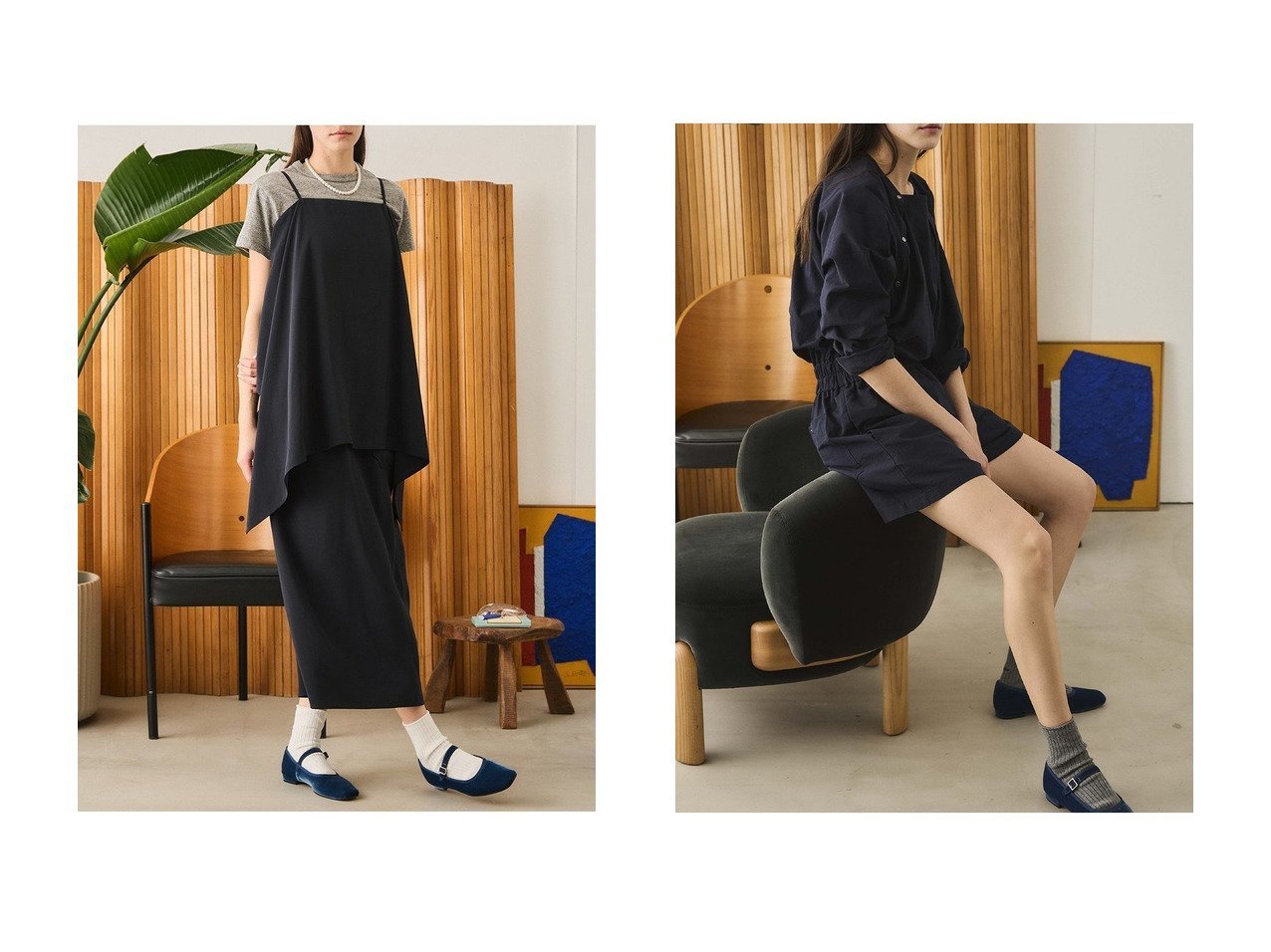 【Oblada/オブラダ】のOblada ロンパース&クロスドレス おすすめ人気トレンドファッション通販アイテム インテリア・キッズ・メンズ・レディースファッション・服の通販 founy(ファニー) 　ファッション　Fashion　レディースファッション　Fashion for Women　ワンピース　Dresses　フォーマル・パーティードレス・結婚式用ドレス　Elegant & Casual Dresses　チュニック　Tunic Tops & Dresses　パンツ　Pants & Trousers　サテン　Satin, Glossy Fabric　タイツ　Tights, Legwear　チュニック　Tunic, Long Top　ドレス　Dress, One-Piece　ハイネック　High Neck, Mock Neck　フロント　Front, Front Design　ポケット　Pocket, Pocket Detail　ロング　Long, Long-Length　エレガント 上品　Elegant　夏　Summer　新作・新入荷　New Arrivals / New In　A/W・秋冬　Autumn/Winter　サンダル　Sandals, Summer Shoes　ショート　Short, Short Length　ソックス　Socks, Hosiery　バランス　Balance, Style Balance　ロンパース　Romper, Jumpsuit　秋　Autumn　長袖　Long Sleeve, Full Sleeve　ブルー系　Blue　|ID:crp329100000226277