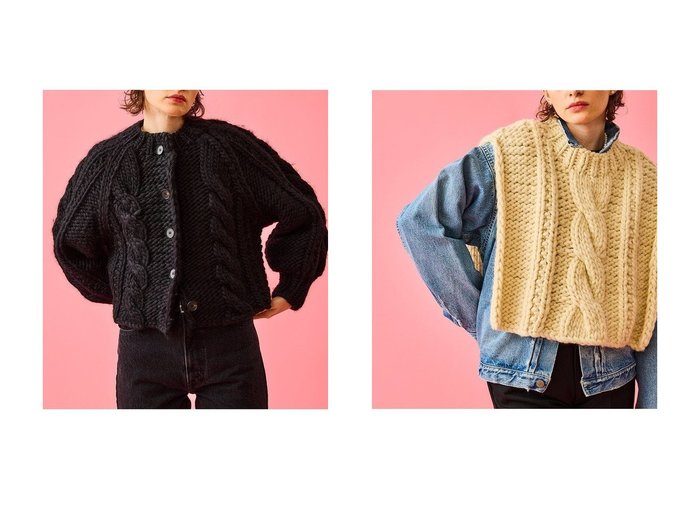 【Oblada/オブラダ】のALAN カーディガン&CARROLL ベスト おすすめ人気トレンドファッション通販アイテム 人気、トレンドファッション・服の通販 founy(ファニー) ファッション Fashion レディースファッション Fashion for Women アウター Coat / Outerwear Collection レディースジャケット・軽アウター Jackets トップス・カットソー Cut & Sew Tops ニット Knit Tops & Sweaters カーディガン・羽織り Layered Style Cardigans シンプル Simple, Minimal ジャケット Jacket, Outerwear ベスト Vest, Waistcoat 手編み Hand-Knitted, Handmade Knit 新作・新入荷 New Arrivals / New In |ID:crp329100000226280