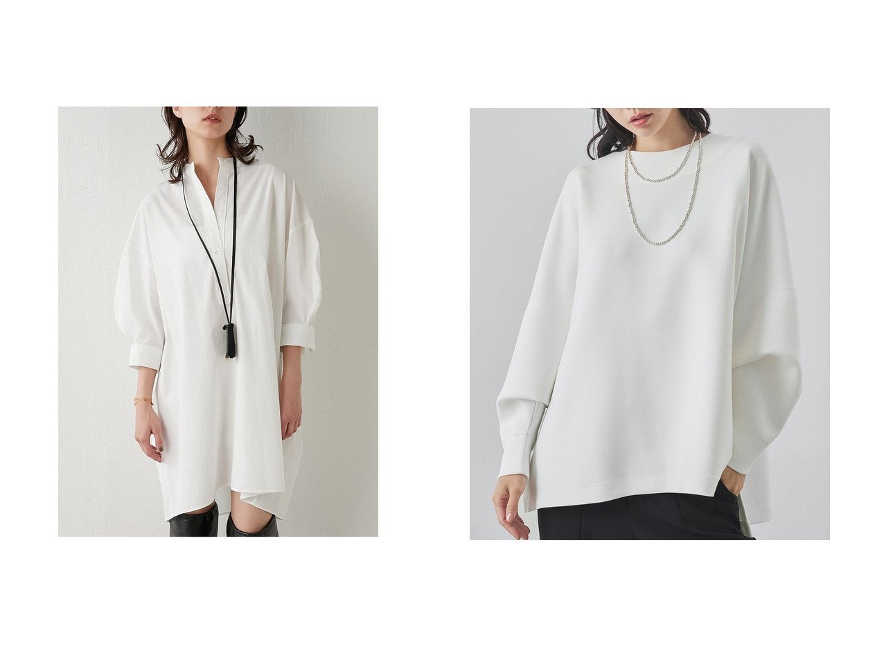 【軽やかな着心地と抜け感のあるシルエットで大人のデイリーに寄り添う プルオーバーとチュニックシャツ】Whim Gazette(ウィムガゼット)の通販 おすすめ人気トレンドファッション通販アイテム インテリア・キッズ・メンズ・レディースファッション・服の通販 founy(ファニー) 　ファッション　Fashion　レディースファッション　Fashion for Women　トップス・カットソー　Cut & Sew Tops　シャツ・ブラウス・オフィスカジュアル　Elegant Blouses & Button-Ups　ロングTシャツ・Tシャツ　Longline T-Shirts & Tees　カジュアルプルオーバー・ニットトップス　Pullovers & Knit Tops / Casual Pullovers　カットソー・ベーシックTシャツ　Cut-and-Sewn Tops / Stretch Tees & Basics　イエロー　Yellow　春　Spring　クラシカル　Classical, Vintage-Inspired　ショルダー　Shoulder, Shoulder Strap　スタンド　Stand Collar, Upright Stand　ストライプ　Stripe, Striped Pattern　スリーブ　Sleeve, Long Sleeve / Short Sleeve　チュニック　Tunic, Long Top　デニム　Denim, Jeans Material　ドロップ　Drop Shoulder, Dropped Style　なめらか　Smooth, Silky Texture　フロント　Front, Front Design　ペンシル　Pencil, Pencil Skirt　無地　Plain, Solid Color　レギンス　Leggings, Stretch Pants　ロング　Long, Long-Length　ワンポイント　One Point, Statement Accent　S/S・春夏　SS, Spring/Summer, Warm Season　夏　Summer　2026年　2026　クール　Cool, Chic　シンプル　Simple, Minimal　ストレッチ　Stretch, Stretchy Fabric　スリット　Slit, Slit Detail　ワイド　Wide, Wide Fit　ホワイト系　White　ブルー系　Blue　イエロー系　Yellow　ブラック系　Black　|ID:crp329100000226288