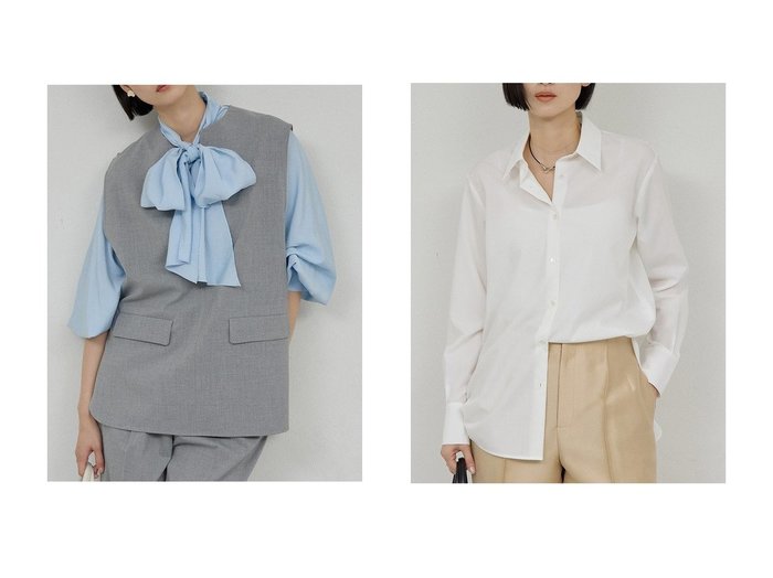 【レイヤードで表情が広がるスキッパージレと端正な佇まいのミニマルシャツ】GALLARDAGALANTE(ガリャルダガランテ)の通販 おすすめ人気トレンドファッション通販アイテム 人気、トレンドファッション・服の通販 founy(ファニー) ファッション Fashion レディースファッション Fashion for Women アウター Coat / Outerwear Collection レディースジャケット・軽アウター Jackets トップス・カットソー Cut & Sew Tops シャツ・ブラウス・オフィスカジュアル Elegant Blouses & Button-Ups 2026年 2026 インナー Innerwear ジャケット Jacket, Outerwear スキッパー Skipper, Open Collar スリット Slit, Slit Detail セットアップ Set-Up, Coordinated Outfit デニム Denim, Jeans Material ベスト Vest, Waistcoat 夏 Summer 春 Spring S/S・春夏 SS, Spring/Summer, Warm Season |ID:crp329100000226294