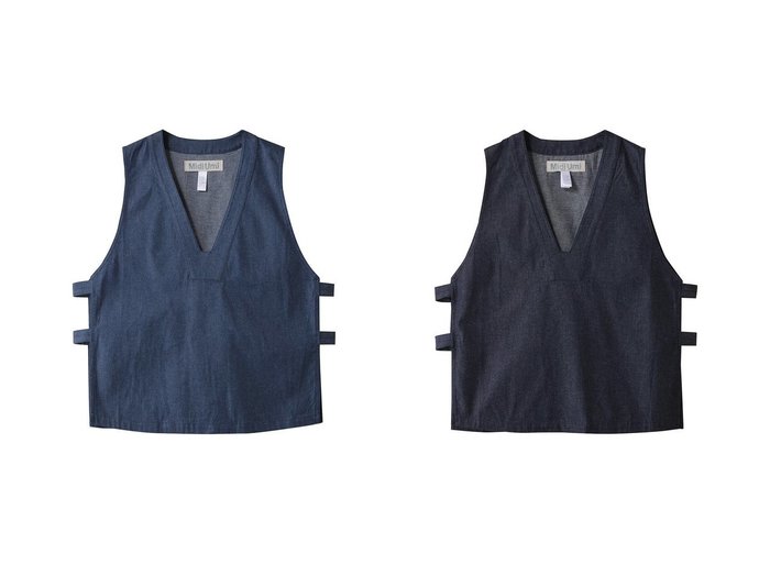 【シャープなVネックとサイドストラップが映えるデニムベストで更新するカジュアルスタイル】MidiUmi(ミディウミ)の通販
 おすすめ人気トレンドファッション通販アイテム 人気、トレンドファッション・服の通販 founy(ファニー) ファッション Fashion レディースファッション Fashion for Women アウター Coat / Outerwear Collection レディースジャケット・軽アウター Jackets 2026年 2026 カットソー Cut and Sewn Top ジャケット Jacket, Outerwear デニム Denim, Jeans Material トレンド Trend, Trending Now ベスト Vest, Waistcoat ラップ Wrap, Wrap Design 夏 Summer 春 Spring S/S・春夏 SS, Spring/Summer, Warm Season |ID:crp329100000226299