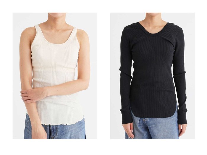 繊細なリブが映えるブラタンクトップとオーガニックコットンのロングスリーブで整える上質な日常インナーとトップス BRILL(ブリル)の通販
 おすすめ人気トレンドファッション通販アイテム インテリア・キッズ・メンズ・レディースファッション・服の通販 founy(ファニー) https://founy.com/ ファッション Fashion レディースファッション Fashion for Women トップス・カットソー Cut & Sew Tops キャミソール&ノースリーブ Camisoles & Sleeveless Tops シャツ・ブラウス・オフィスカジュアル Elegant Blouses & Button-Ups ロングTシャツ・Tシャツ Longline T-Shirts & Tees カットソー・ベーシックTシャツ Cut-and-Sewn Tops / Stretch Tees & Basics インナー Innerwear キャミソール Camisole, Spaghetti Strap Top ショルダー Shoulder, Shoulder Strap タンク Tank Top, Sleeveless Top パイピング Piping, Trim Design フロント Front, Front Design 新作・新入荷 New Arrivals / New In |ID:crp329100000226307