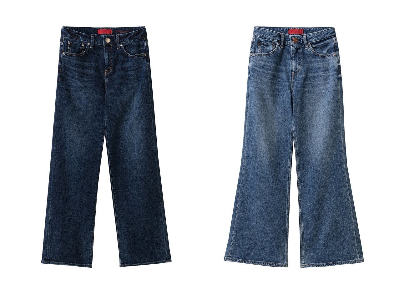 【美脚効果と快適なはき心地で大人の着こなしに寄り添う ストレートとルーズフレアのデニムパンツ】RED CARD TOKYO(レッドカード トーキョー)の通販
 おすすめ人気トレンドファッション通販アイテム インテリア・キッズ・メンズ・レディースファッション・服の通販 founy(ファニー) 　ファッション　Fashion　レディースファッション　Fashion for Women　パンツ　Pants & Trousers　デニムパンツ・ジーンズ・美脚デニム　Denim Jeans & Pants　2026年　2026　デニム　Denim, Jeans Material　バランス　Balance, Style Balance　夏　Summer　春　Spring　S/S・春夏　SS, Spring/Summer, Warm Season　|ID:crp329100000226318