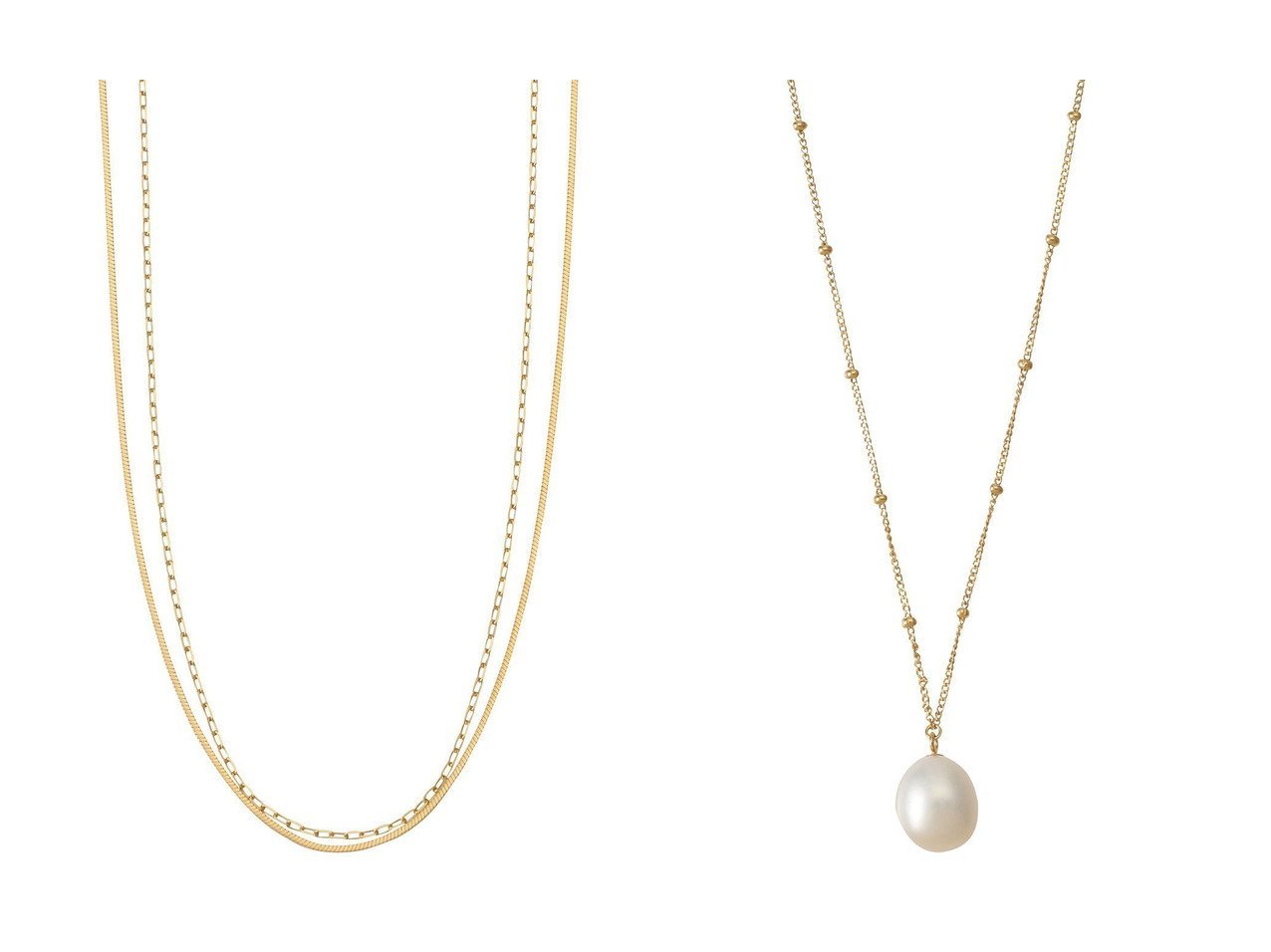 【繊細な輝きでデコルテを彩る アレンジ自在なチェーンネックレスと淡水パールネックレス】martinique(マルティニーク)の通販 おすすめ人気トレンドファッション通販アイテム インテリア・キッズ・メンズ・レディースファッション・服の通販 founy(ファニー) 　ファッション　Fashion　レディースファッション　Fashion for Women　ジュエリー　Jewelry　ネックレス　Necklaces & Pendants　2026年　2026　チェーン　Chain, Chain Strap　デコルテ　Décolleté, Neckline　ネックレス　Necklace, Pendant Necklace　ロング　Long, Long-Length　夏　Summer　春　Spring　S/S・春夏　SS, Spring/Summer, Warm Season　シルバー系　Silver　|ID:crp329100000226331