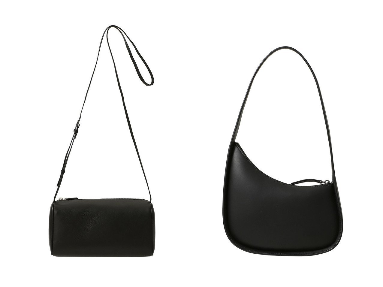 【上品な艶レザーで日常に寄り添うクロスボディとハーフムーン、洗練された大人エレガンスのバッグ】THE ROW(ザ ロウ)の通販
 おすすめ人気トレンドファッション通販アイテム インテリア・キッズ・メンズ・レディースファッション・服の通販 founy(ファニー) 　ファッション　Fashion　レディースファッション　Fashion for Women　2026年　2026　なめらか　Smooth, Silky Texture　コンパクト　Compact, Small Size　ショルダー　Shoulder, Shoulder Strap　スクエア　Square, Square Shape　スマート　Smart, Elegant　フォルム　Silhouette, Form　ポシェット　Pochette, Mini Bag　ロング　Long, Long-Length　エレガント 上品　Elegant　夏　Summer　春　Spring　S/S・春夏　SS, Spring/Summer, Warm Season　財布　Wallet, Purse　フィット　Fit, Slim Fit　モダン　Modern, Contemporary　ブラック系　Black　|ID:crp329100000226342