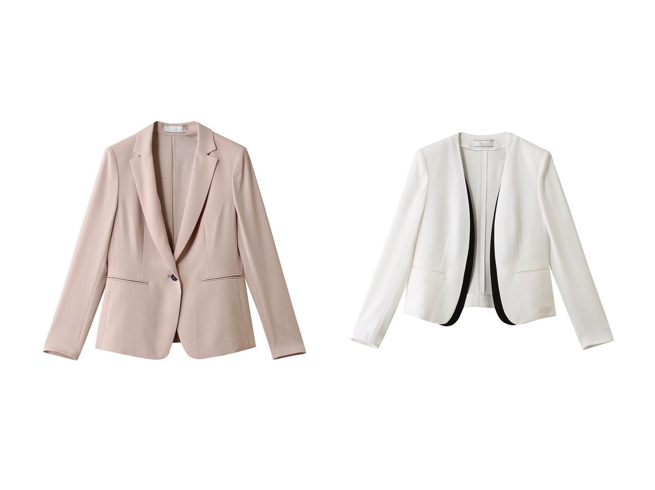 【美しいシルエットで装いを格上げするCINDYのテーラードとダブルカラー、オンにも映える洗練ジャケット】BEIGE,(ベイジ,)の通販
 おすすめ人気トレンドファッション通販アイテム インテリア・キッズ・メンズ・レディースファッション・服の通販 founy(ファニー) 　ファッション　Fashion　レディースファッション　Fashion for Women　アウター　Coat / Outerwear Collection　レディースジャケット・軽アウター　Jackets　テーラードジャケット / 通勤・きれいめスタイル　Tailored Jackets & Blazers　2026年　2026　シェイプ　Shape, Slim Fit　ジャケット　Jacket, Outerwear　スタイリッシュ　Stylish, Fashionable　ストレッチ　Stretch, Stretchy Fabric　セットアップ　Set-Up, Coordinated Outfit　夏　Summer　春　Spring　S/S・春夏　SS, Spring/Summer, Warm Season　ビジネス 仕事 通勤　Business / Work / Commuting　オケージョン　Occasion Wear　カーディガン　Cardigan, Knitwear　コンパクト　Compact, Small Size　ダブル　Double, Double-Breasted　デニム　Denim, Jeans Material　グレー系　Gray　ブルー系　Blue　|ID:crp329100000226352