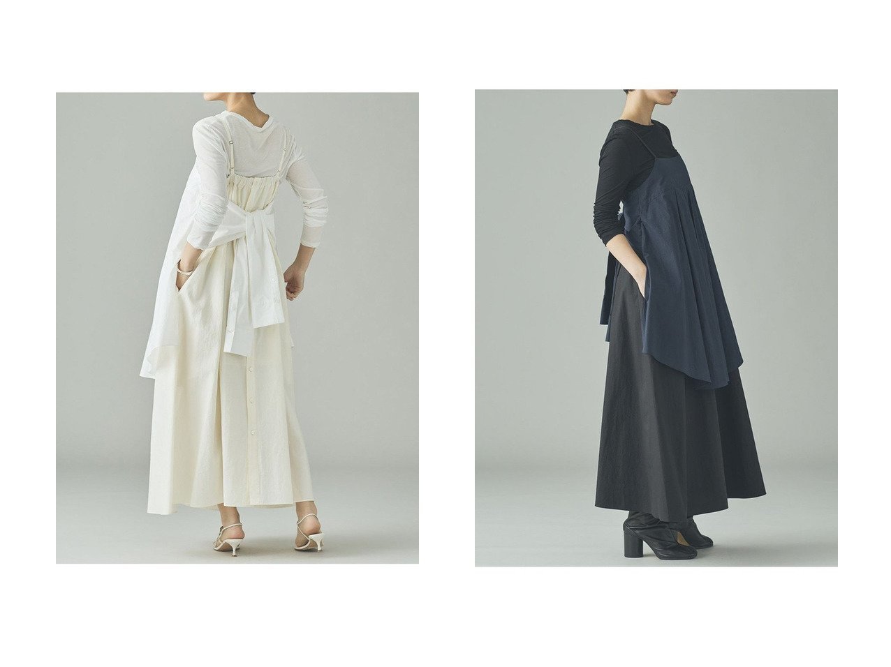 【シャツとキャミソールをドッキングした、微配色が映えるシャツコンビワンピースで完成する洗練スタイル】Curensology(カレンソロジー)の通販
 おすすめ人気トレンドファッション通販アイテム インテリア・キッズ・メンズ・レディースファッション・服の通販 founy(ファニー) 　ファッション　Fashion　レディースファッション　Fashion for Women　ワンピース　Dresses　チュニック　Tunic Tops & Dresses　2026年　2026　おすすめ　Recommended / Our Picks　なめらか　Smooth, Silky Texture　インナー　Innerwear　キャミソール　Camisole, Spaghetti Strap Top　コンビ　Combo, Combination Style　タイプライター　Typewriter Fabric, Crisp Cotton　チュニック　Tunic, Long Top　ドッキング　Docking, Mixed Material　ペーパー　Paper, Kraft Paper　ロング　Long, Long-Length　エレガント 上品　Elegant　夏　Summer　春　Spring　S/S・春夏　SS, Spring/Summer, Warm Season　ホワイト系　White　ブルー系　Blue　|ID:crp329100000226359
