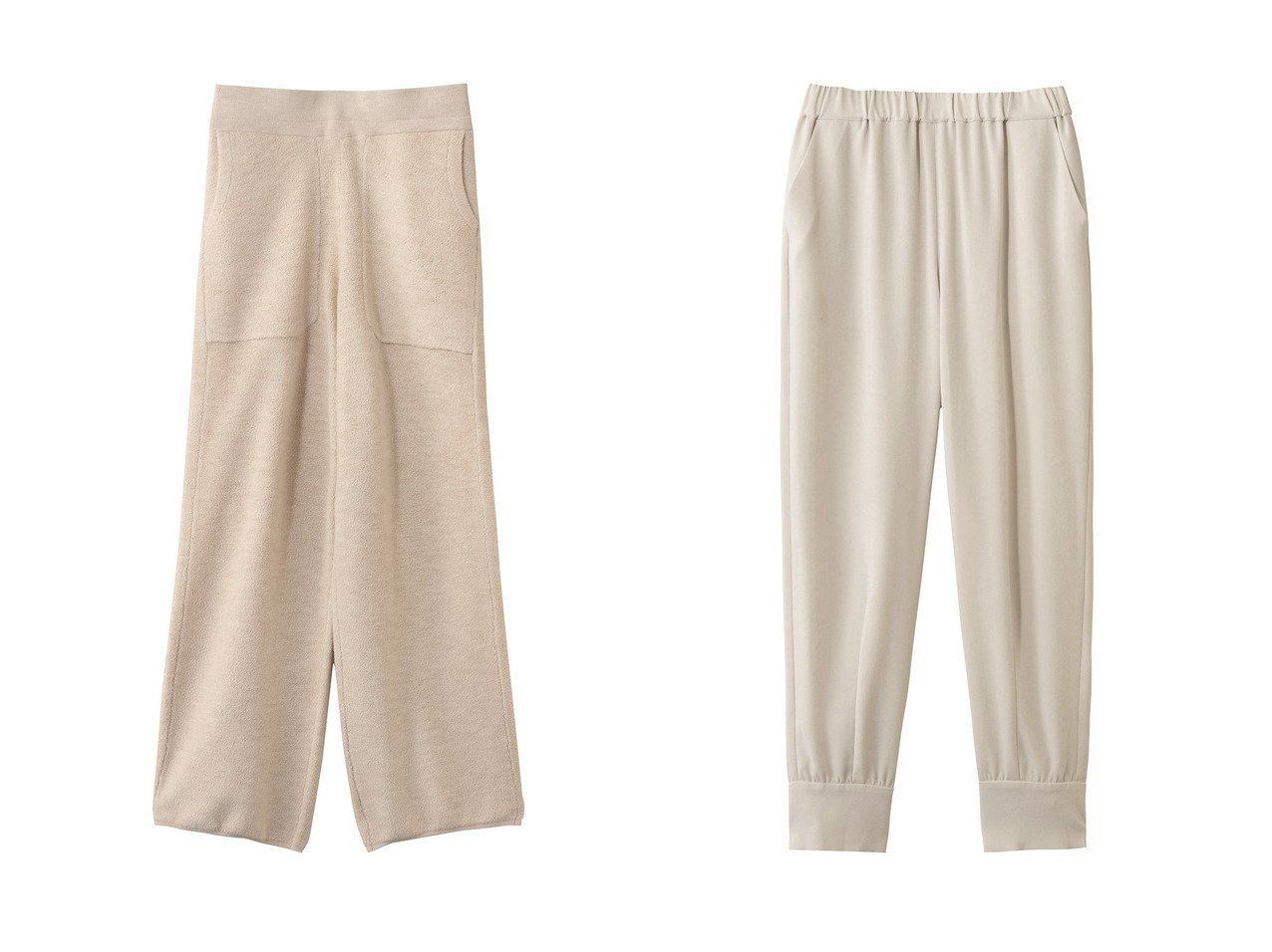 【上品な落ち感のジョガーパンツと、ふっくら編み地が心地よいニットパンツで叶える大人のリラックススタイル】PLAIN PEOPLE(プレインピープル)の通販
 おすすめ人気トレンドファッション通販アイテム インテリア・キッズ・メンズ・レディースファッション・服の通販 founy(ファニー) 　ファッション　Fashion　レディースファッション　Fashion for Women　パンツ　Pants & Trousers　バッグ　Bags　スポーティ　Sporty, Casual Athletic　ドレス　Dress, One-Piece　ベーシック　Basic, Essential　リラックス　Relax, Relaxed Fit　エレガント 上品　Elegant　新作・新入荷　New Arrivals / New In　2026年　2026　おすすめ　Recommended / Our Picks　夏　Summer　春　Spring　S/S・春夏　SS, Spring/Summer, Warm Season　ベージュ系　Beige　ブラック系　Black　|ID:crp329100000226377