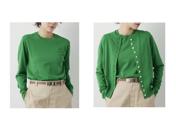 【軽やかさと上品さを備えた】16Gテンジクプルオーバーとカーディガンでつくる大人のクリーンベーシック Whim Gazette(ウィムガゼット)の通販
 おすすめ人気トレンドファッション通販アイテム 人気、トレンドファッション・服の通販 founy(ファニー) 　ファッション　Fashion　レディースファッション　Fashion for Women　トップス・カットソー　Cut & Sew Tops　ニット　Knit Tops & Sweaters　カジュアルプルオーバー・ニットトップス　Pullovers & Knit Tops / Casual Pullovers　カーディガン・羽織り　Layered Style Cardigans　2026年　2026　おすすめ　Recommended / Our Picks　アンサンブル　Ensemble Set　インド　Indian Textile　インナー　Innerwear　カーディガン　Cardigan, Knitwear　シンプル　Simple, Minimal　ジャケット　Jacket, Outerwear　ヌーディ　Nude, Nude Tone　ベーシック　Basic, Essential　エレガント 上品　Elegant　夏　Summer　定番　Standard, Basic Item　春　Spring　S/S・春夏　SS, Spring/Summer, Warm Season　バランス　Balance, Style Balance　|ID:crp329100000226406