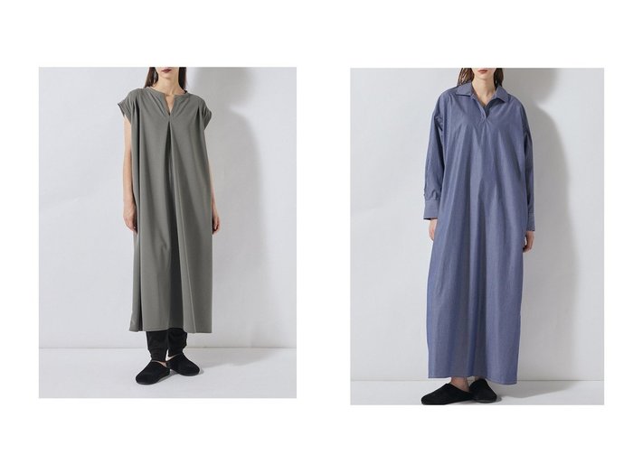 【FLORENT/フローレント】のライトダンボール ジョーゼットカルゼ キーネックワンピース&ブロードストライプ オープンカラーワンピース おすすめ人気トレンドファッション通販アイテム インテリア・キッズ・メンズ・レディースファッション・服の通販 founy(ファニー) https://founy.com/ ファッション Fashion レディースファッション Fashion for Women ワンピース Dresses チュニック Tunic Tops & Dresses 2026年 2026 ジョーゼット Georgette, Semi-Sheer Fabric ストレッチ Stretch, Stretchy Fabric チュニック Tunic, Long Top ツイル Twist, Twisted Detail バランス Balance, Style Balance ロング Long, Long-Length 夏 Summer 旅行 Travel 春 Spring S/S・春夏 SS, Spring/Summer, Warm Season |ID:crp329100000226414