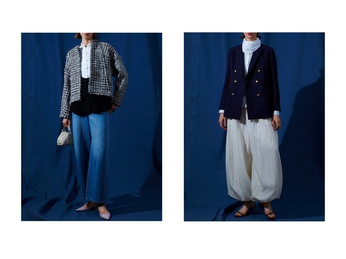 【allureville/アルアバイル】のフィブリルポプリンバルーンパンツ&ハウンドトゥースブロッキングジャケット おすすめ人気トレンドファッション通販アイテム インテリア・キッズ・メンズ・レディースファッション・服の通販 founy(ファニー) https://founy.com/ ファッション Fashion レディースファッション Fashion for Women アウター Coat / Outerwear Collection レディースジャケット・軽アウター Jackets パンツ Pants & Trousers 2026年 2026 クラシック Classic, Timeless Style ジャケット Jacket, Outerwear ツイード Twill, Twill Weave ハウンドトゥース Houndstooth, Dogtooth Check モダン Modern, Contemporary 夏 Summer 春 Spring S/S・春夏 SS, Spring/Summer, Warm Season |ID:crp329100000226423