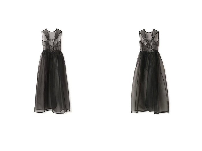 【透明感と光沢が際立つ】オーガンジーのオーバーレイドレスで楽しむ洗練レイヤード CECILIE BAHNSEN(セシリー バンセン)の通販
 おすすめ人気トレンドファッション通販アイテム 人気、トレンドファッション・服の通販 founy(ファニー) ファッション Fashion レディースファッション Fashion for Women オーガンジー Organza Fabric デニム Denim, Jeans Material ドレス Dress, One-Piece フィット Fit, Slim Fit フラワー Flower, Floral |ID:crp329100000226432