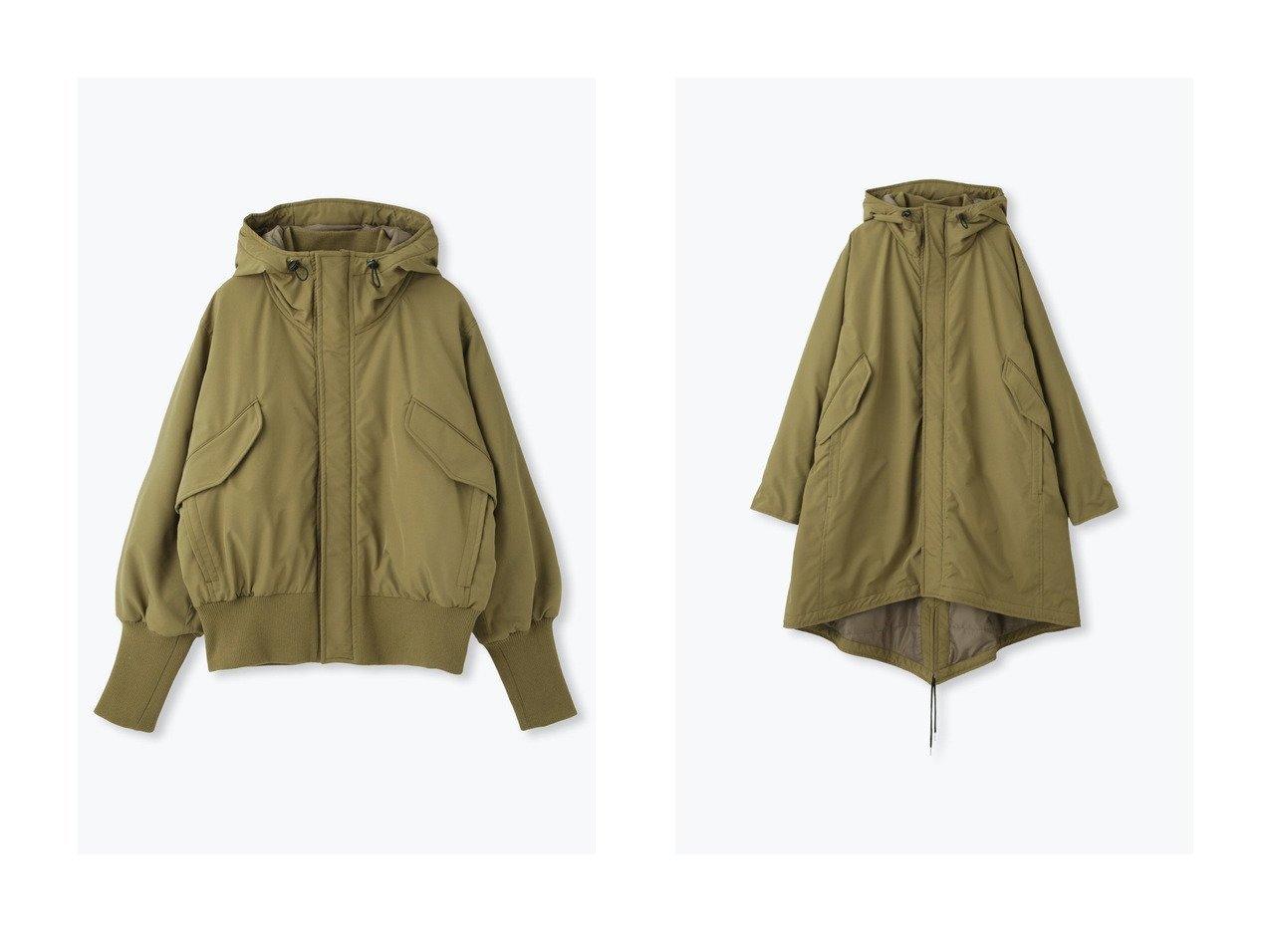 【軽さと防寒性を両立した進化系ユーティリティーモッズ コートとジャケット M-51を基調に実用性を高めた機能的デザイン】lelill(レリル)の通販
 おすすめ人気トレンドファッション通販アイテム インテリア・キッズ・メンズ・レディースファッション・服の通販 founy(ファニー) 　ファッション　Fashion　レディースファッション　Fashion for Women　アウター　Coat / Outerwear Collection　レディースジャケット・軽アウター　Jackets　コート・ロングコート・ピーコート　Long Coats, Peacoats & More　モッズコート・ミリタリー風アウター　Mods & Field Coats　ショート　Short, Short Length　ジャケット　Jacket, Outerwear　ストレッチ　Stretch, Stretchy Fabric　ドット　Polka Dot, Dot Pattern　ハンド　Hand, Handmade　フロント　Front, Front Design　ブルゾン　Blouson, Bomber Jacket　ポケット　Pocket, Pocket Detail　モッズコート　Mods Coat, Military Parka　新作・新入荷　New Arrivals / New In　軽量　Lightweight, Ultra Light　防寒　Cold Protection, Winter-Ready　グリーン系　Green　|ID:crp329100000226448