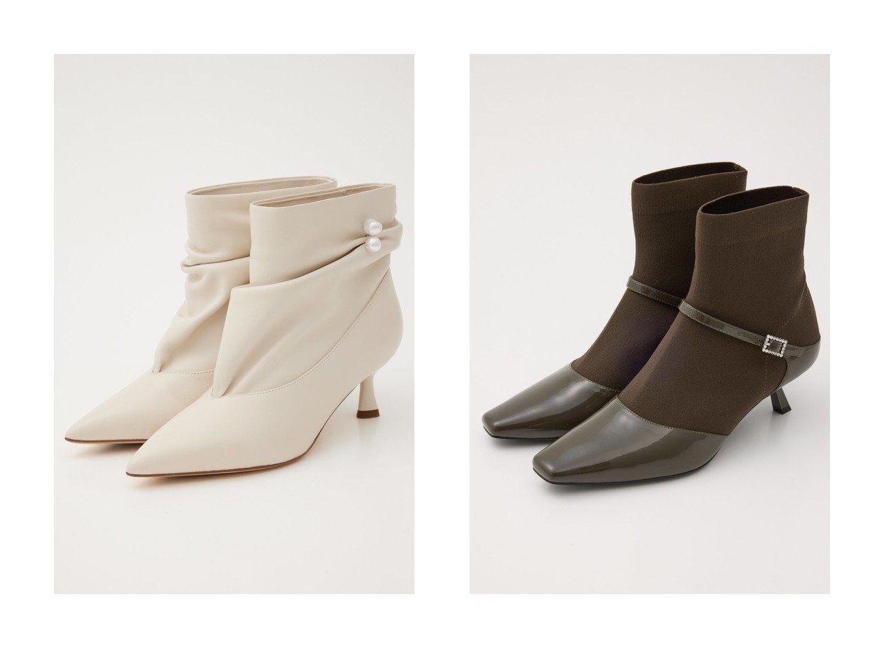 【エレガントさとトレンド感を併せ持つソックスブーティーとルーズブーティー パテントとニット レザー素材で足元に個性を添える】STACCATO(スタッカート)の通販
 おすすめ人気トレンドファッション通販アイテム インテリア・キッズ・メンズ・レディースファッション・服の通販 founy(ファニー) 　ファッション　Fashion　レディースファッション　Fashion for Women　ソックス&靴下　Socks & Hosiery　おすすめ　Recommended / Our Picks　ショート　Short, Short Length　スリム　Slim, Slim Fit　トレンド　Trend, Trending Now　パール　Pearl, Pearl Accent　ワイド　Wide, Wide Fit　今季　This Season, Current Season　エレガント 上品　Elegant　コンビ　Combo, Combination Style　スクエア　Square, Square Shape　セパレート　Separate, Two-Piece　ダウン　Down, Puffer　ホワイト系　White　ブラック系　Black　|ID:crp329100000226449