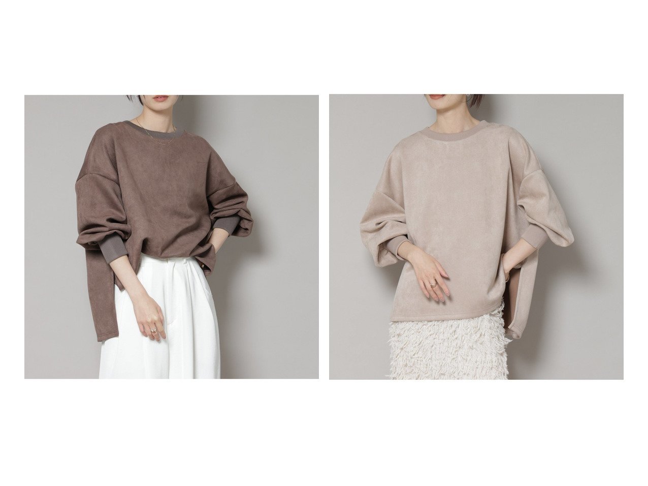 【上品なフェイクスエード素材で着回せるサイドスリットワイドプルオーバー】nano universe(ナノ ユニバース)の通販
 おすすめ人気トレンドファッション通販アイテム インテリア・キッズ・メンズ・レディースファッション・服の通販 founy(ファニー) 　ファッション　Fashion　レディースファッション　Fashion for Women　トップス・カットソー　Cut & Sew Tops　カジュアルプルオーバー・ニットトップス　Pullovers & Knit Tops / Casual Pullovers　ウォッシャブル　Machine Washable　秋　Autumn　シンプル　Simple, Minimal　スリット　Slit, Slit Detail　セットアップ　Set-Up, Coordinated Outfit　センター　Center, Center Line　定番　Standard, Basic Item　A/W・秋冬　Autumn/Winter　アウトレット　Outlet / Clearance　おすすめ　Recommended / Our Picks　エレガント 上品　Elegant　2025年　2025　2025-2026秋冬・A/W　Autumn/Winter 2025–26 AW25–26　ブラック系　Black　ベージュ系　Beige　|ID:crp329100000226465